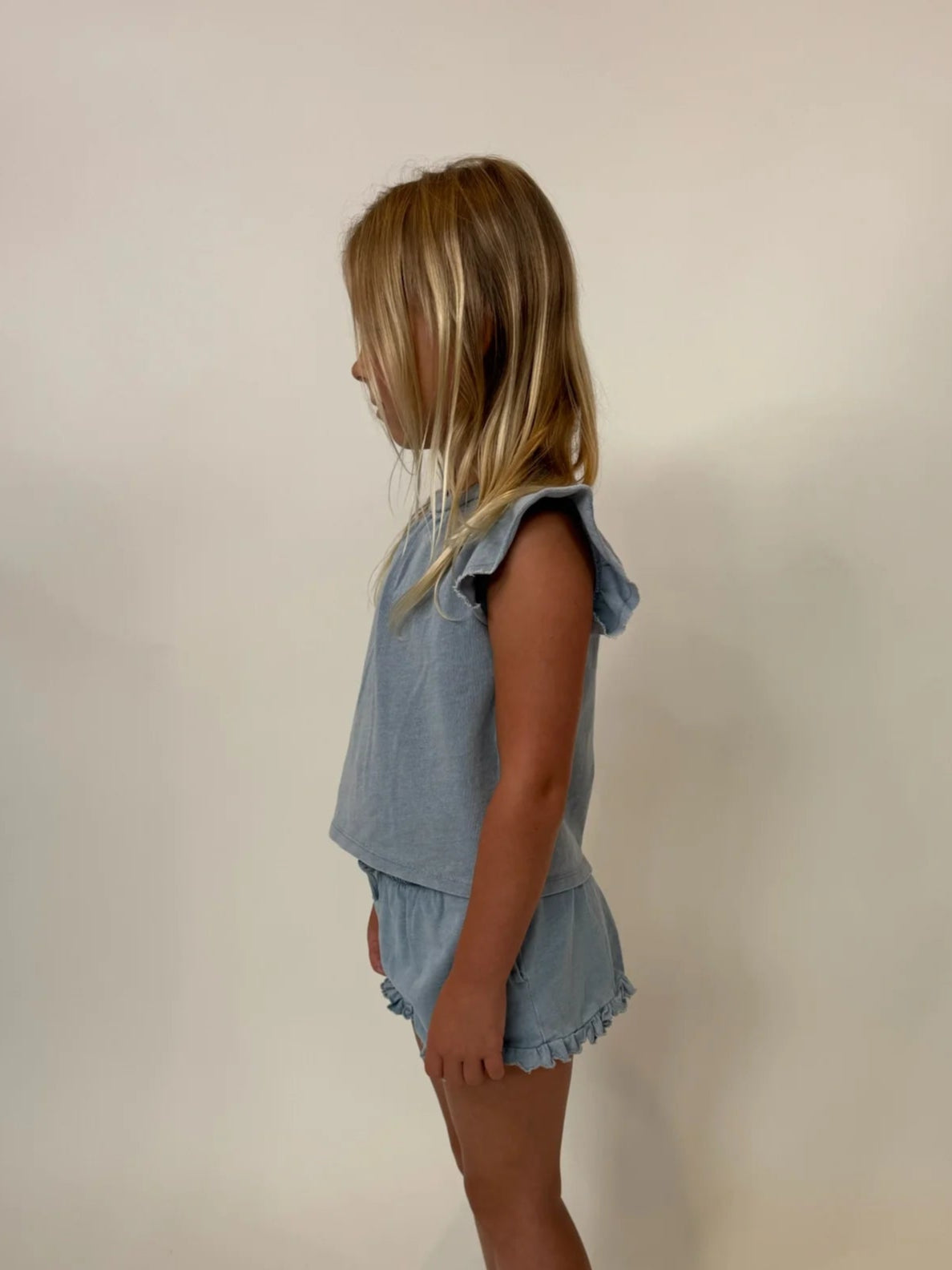 Splendid | Toddler Girl | Indigo Short Set | Side | Vagabond | Apparel | Boutique