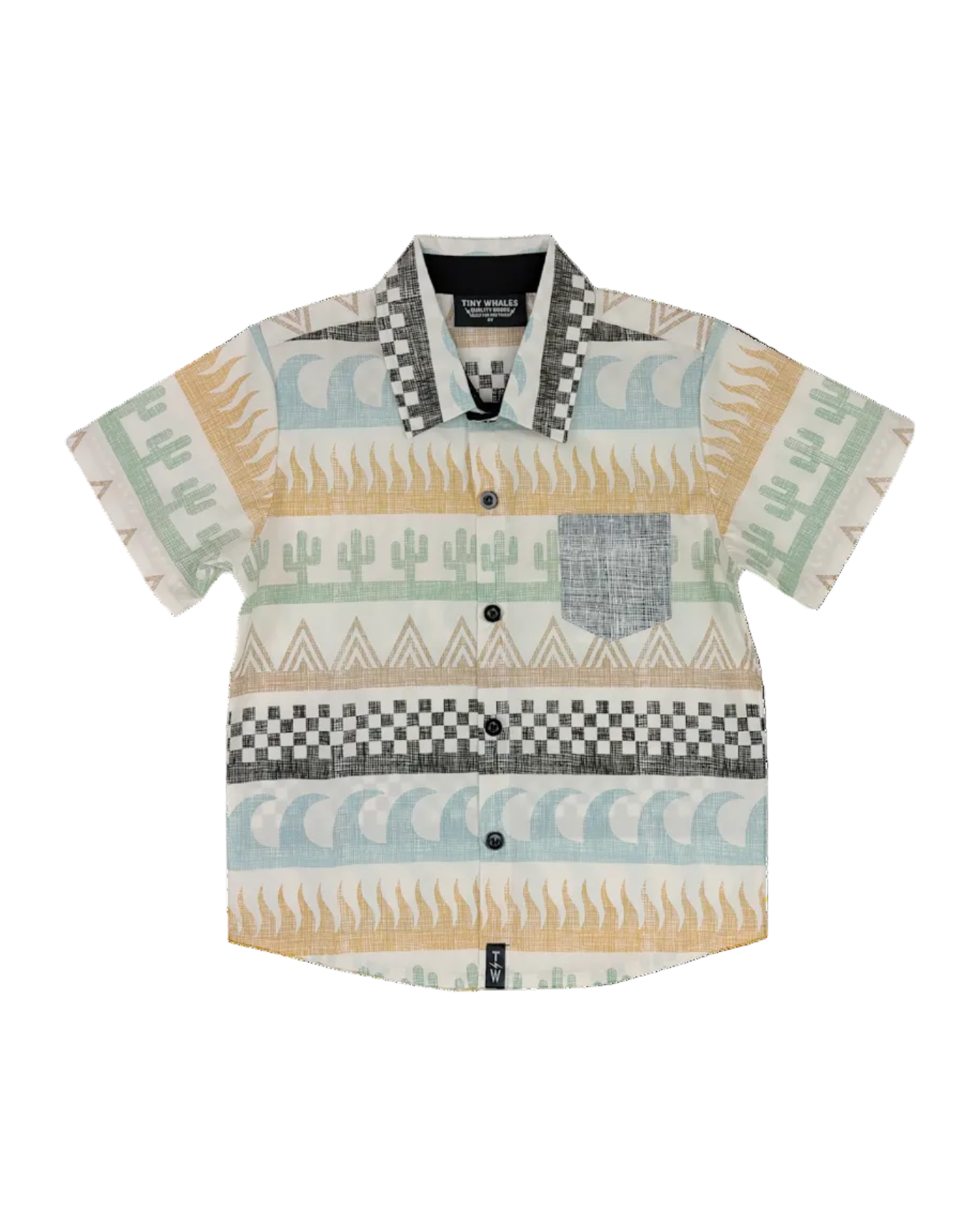 Tiny Whales | Surf & Turf Button Up Shirt | Stock | Vagabond | Apparel | Boutique