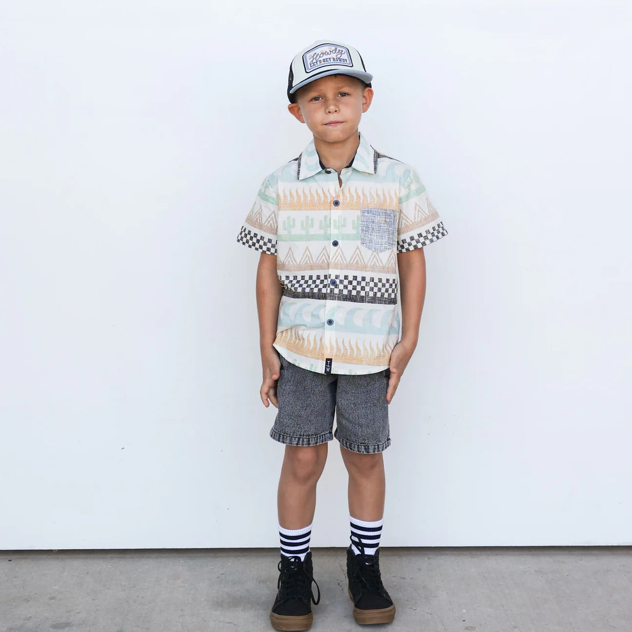 Tiny Whales | Surf & Turf Button Up Shirt | Vagabond | Apparel | Boutique