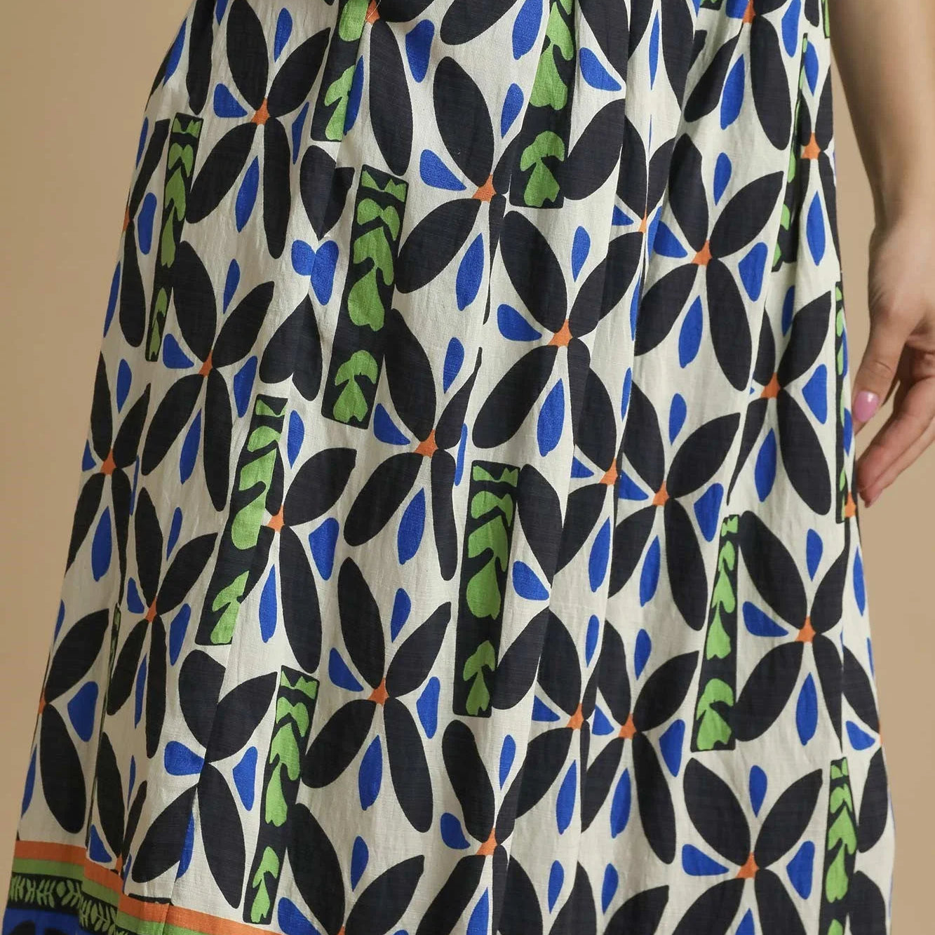 Umgee | Geo Print Pants | Navy | Close | Vagabond | Apparel | Boutique