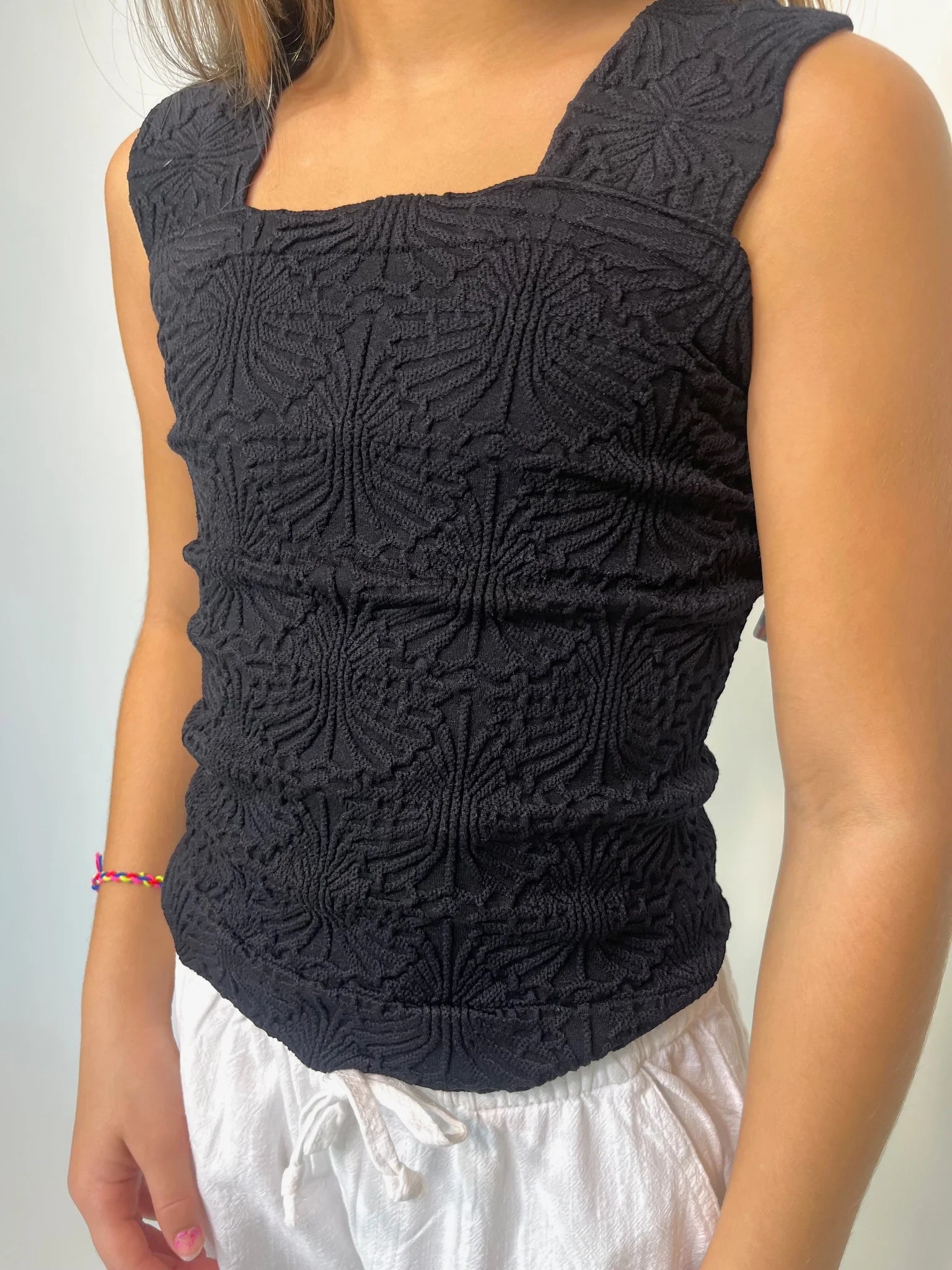 Vintage Havana | Textured Seamless Tank | Black | Vagabond | Apparel | Boutique