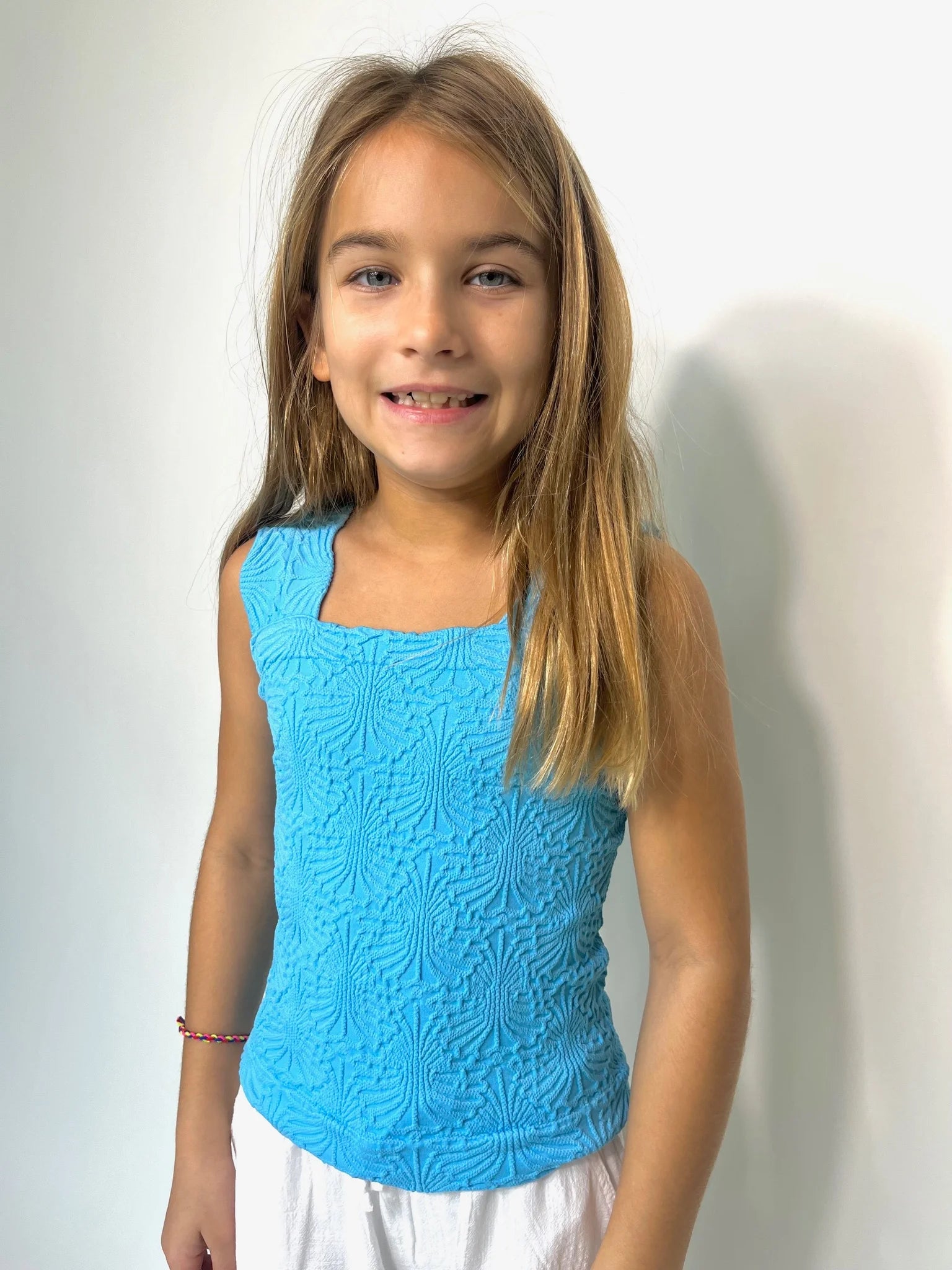 Vintage Havana | Textured Seamless Tank | Blue | Vagabond | Apparel | Boutique