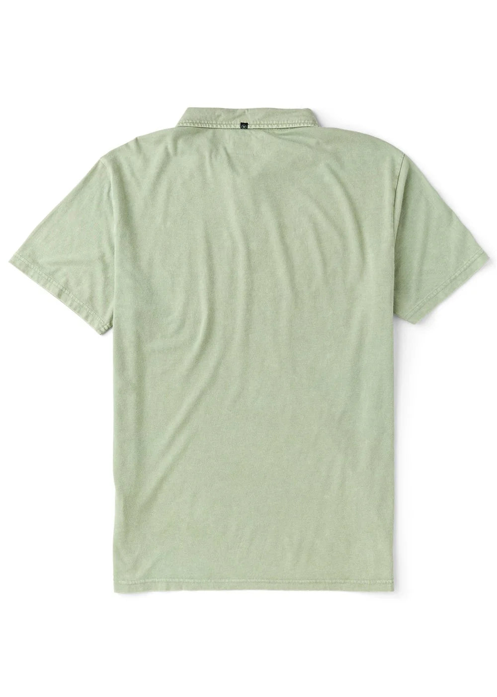 Vissla | Solid Sets Cosmic Wash Polo Tee | Sage | Back | Vagabond | Apparel | Boutique