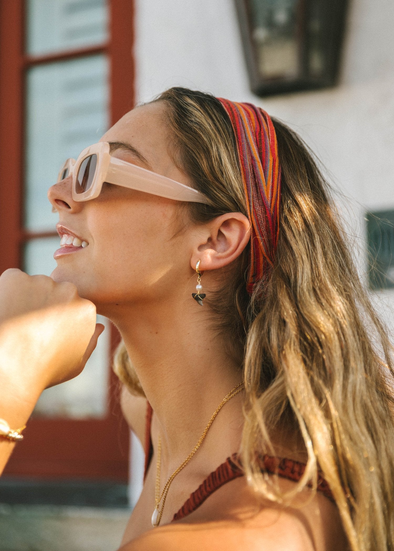 Voyage Pearl Shark Tooth Baby Hoop | Vagabond Apparel Boutique