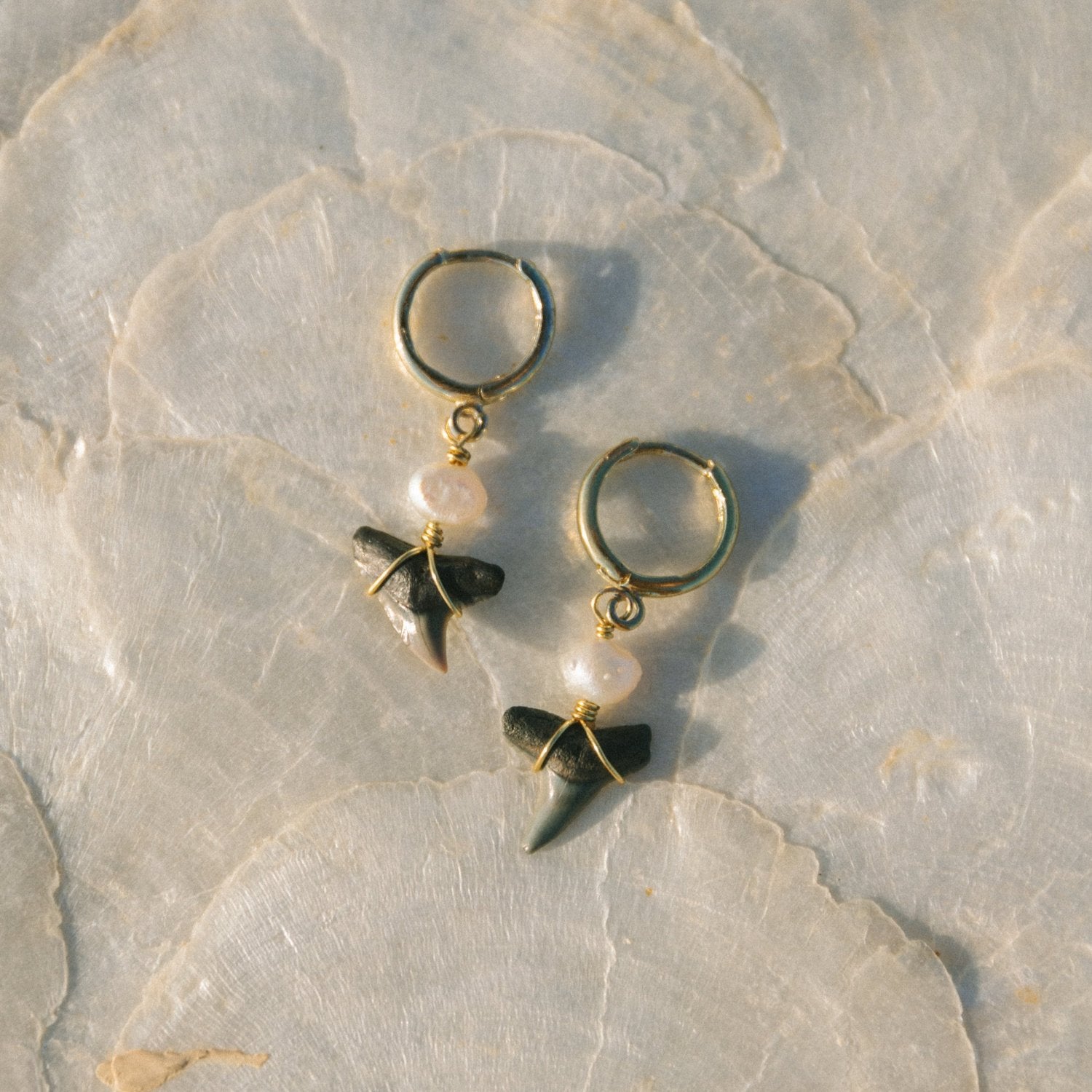 Voyage Pearl Shark Tooth Baby Hoop | Vagabond Apparel Boutique