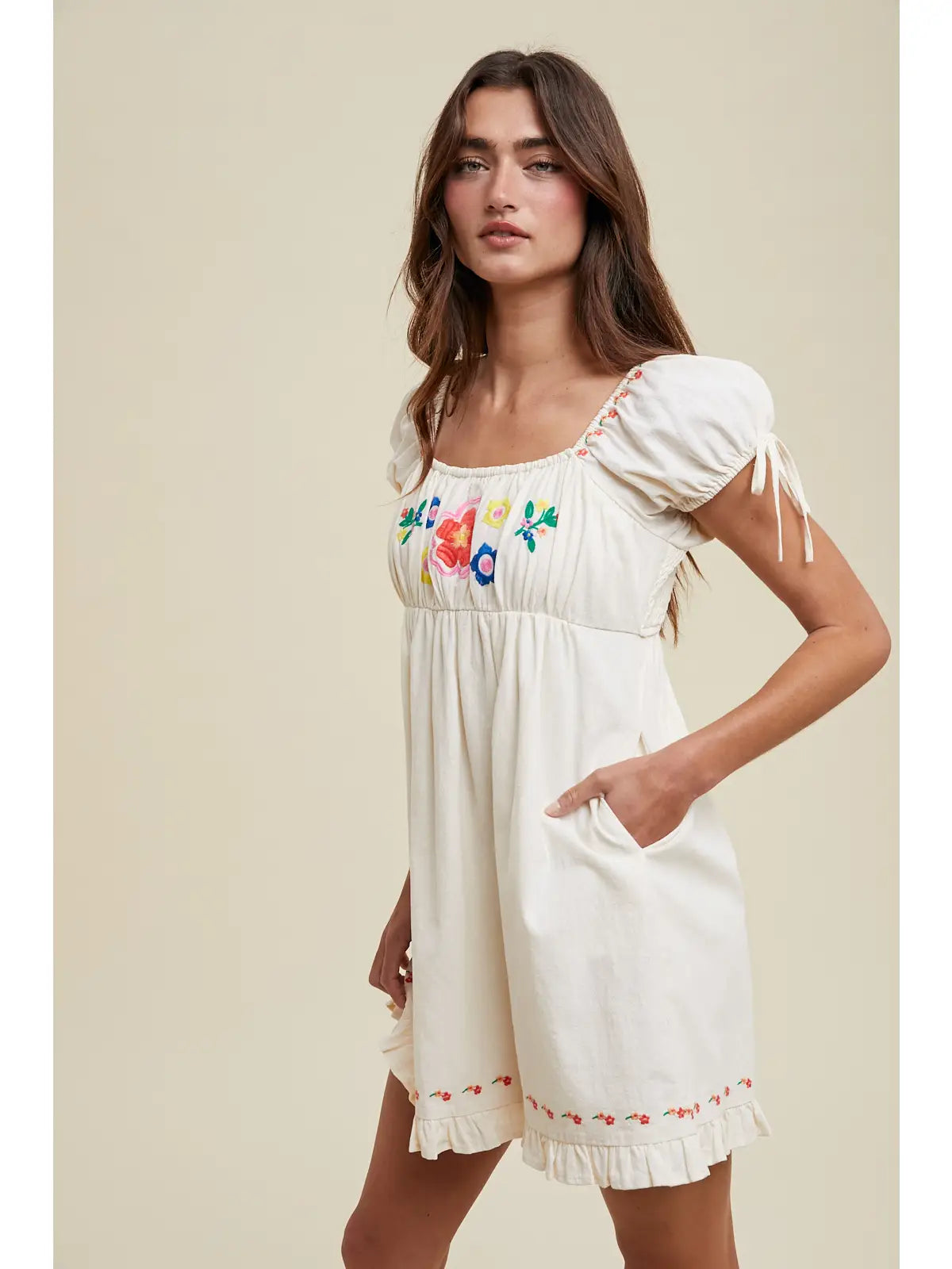 Wishlist | Embroidery Mini Dress | Side | Vagabond | Apparel | Boutique