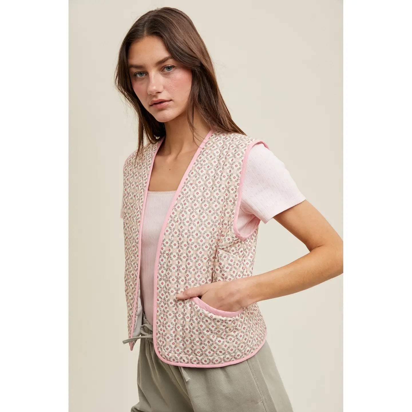 Wishlist | Quilt Patchwork Vest | Side | Vagabond | Apparel | Boutique