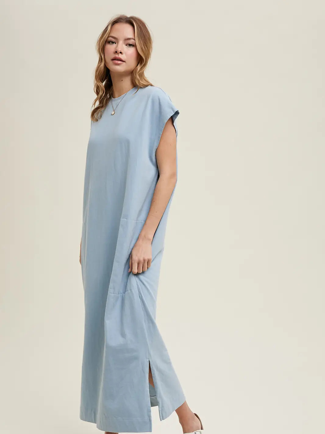 Wishlist | Tee Shirt Midi Dress | Side | Vagabond | Apparel | Boutique