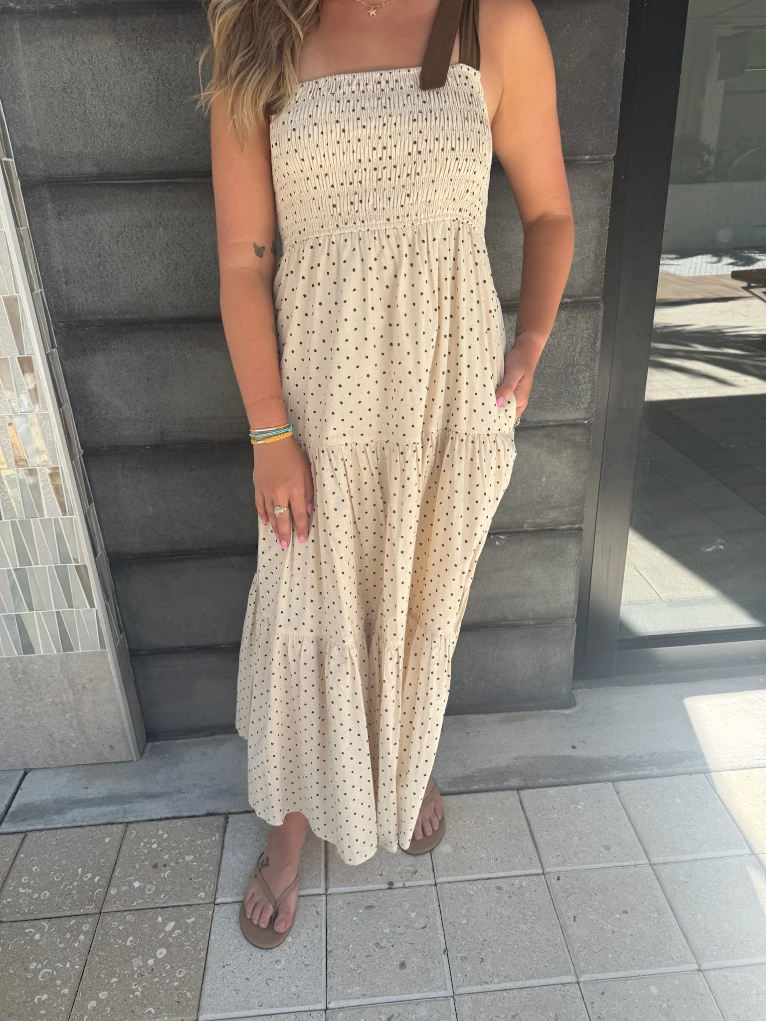 Wishlist | Tiered Polka Dot Maxi | Close | Vagabond | Apparel | Boutique