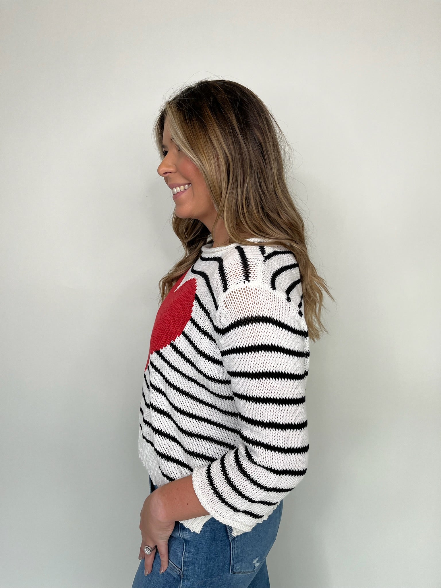 Wooden Ships Amelie Heart 3/4 Sleeve Crew | Vagabond Apparel Boutique