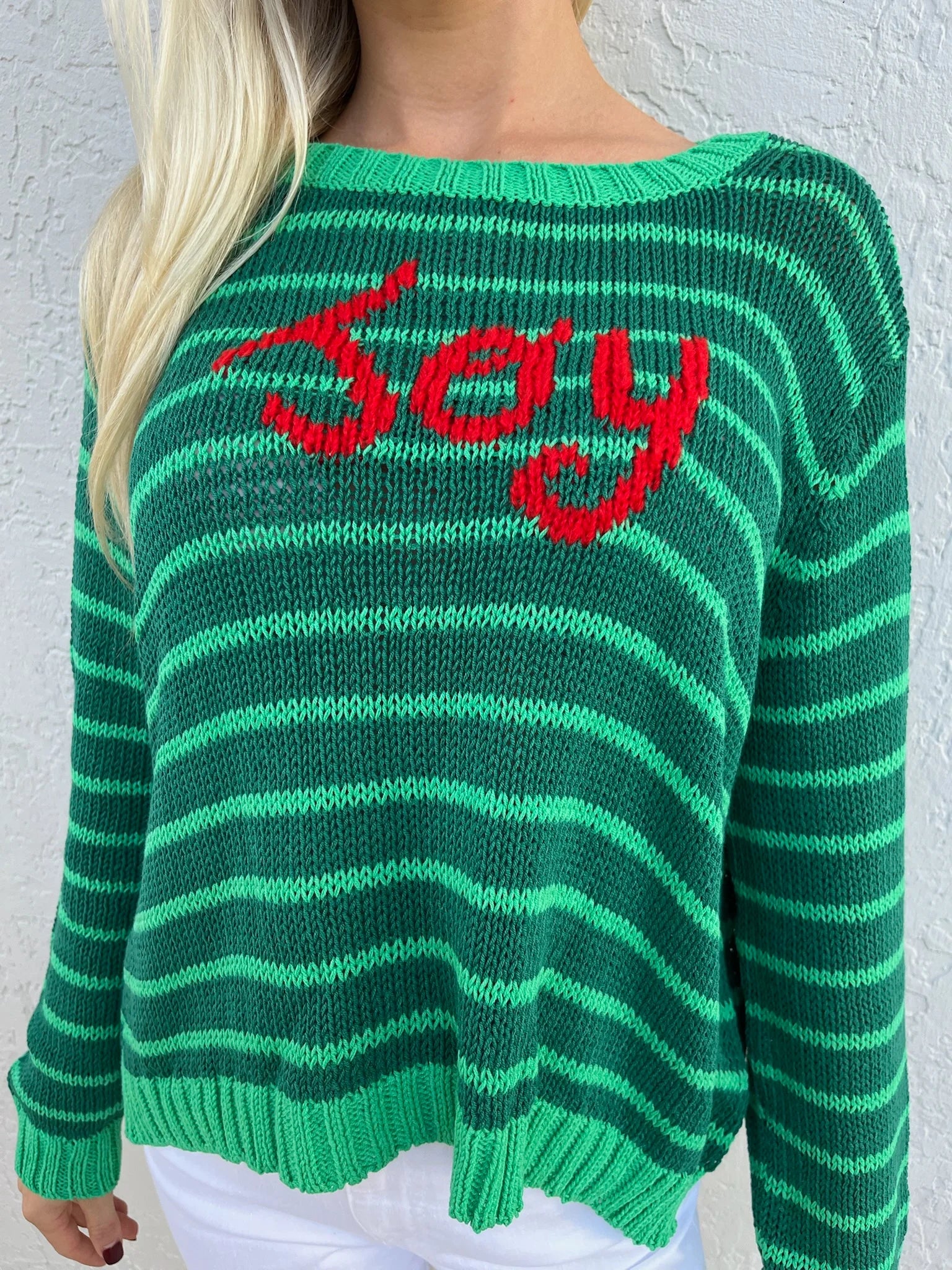 Wooden Ships | Joy Striped Crew | Model | Close | Vagabond | Apparel | Boutique