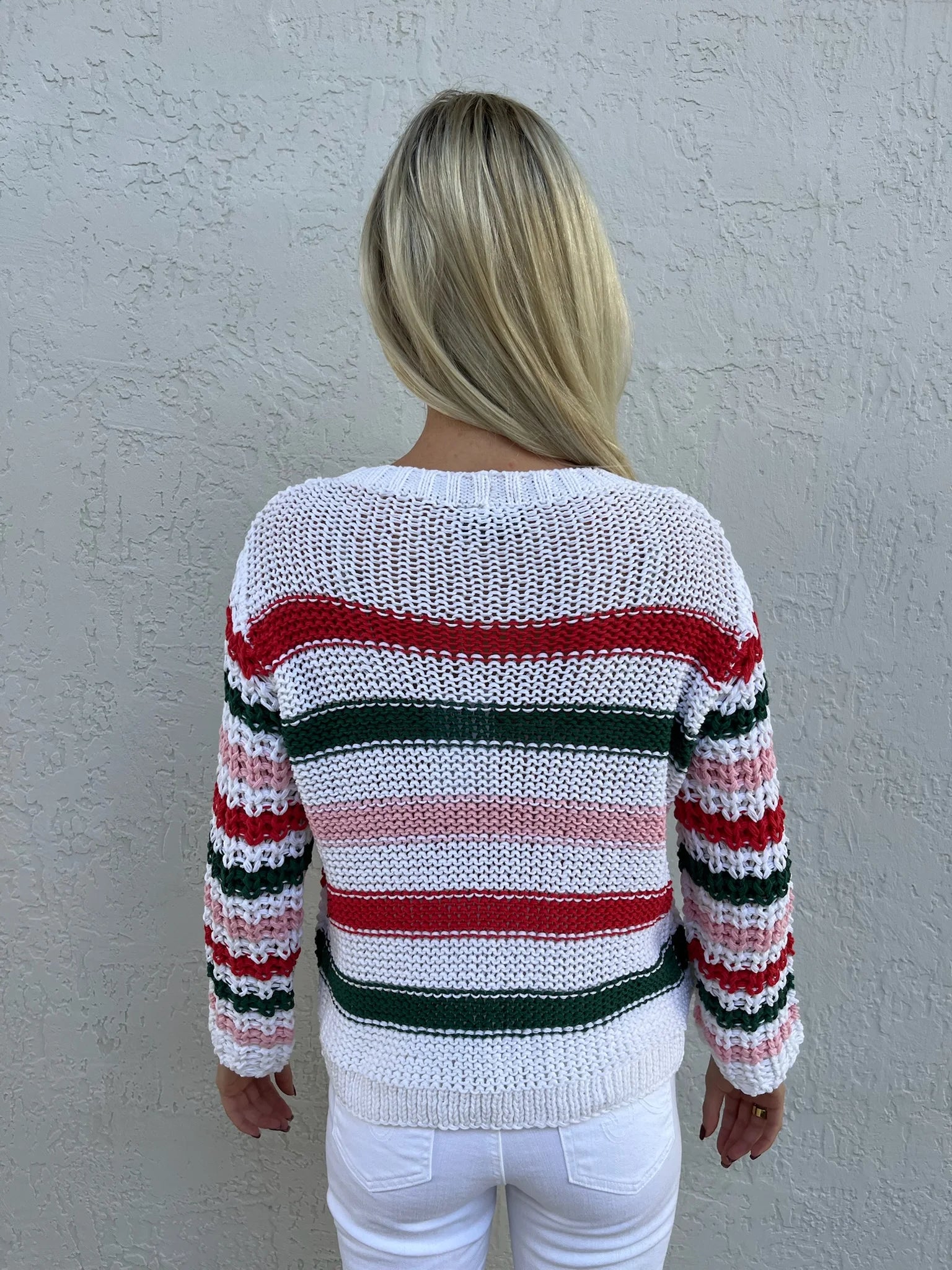 Wooden Ships | North Pole Striped Crew | Model | Back | Vagabond | Apparel | Boutique