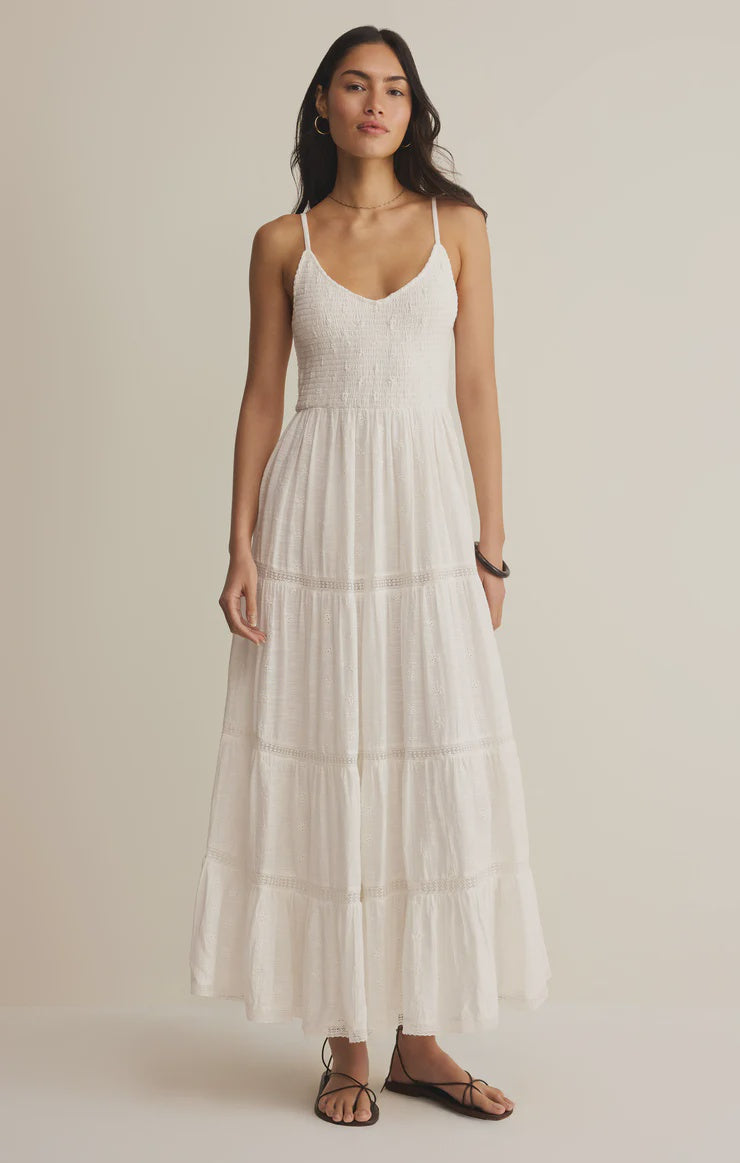 Z Supply | Behati Eyelet Midi Dress | Vagabond | Apparel | Boutique