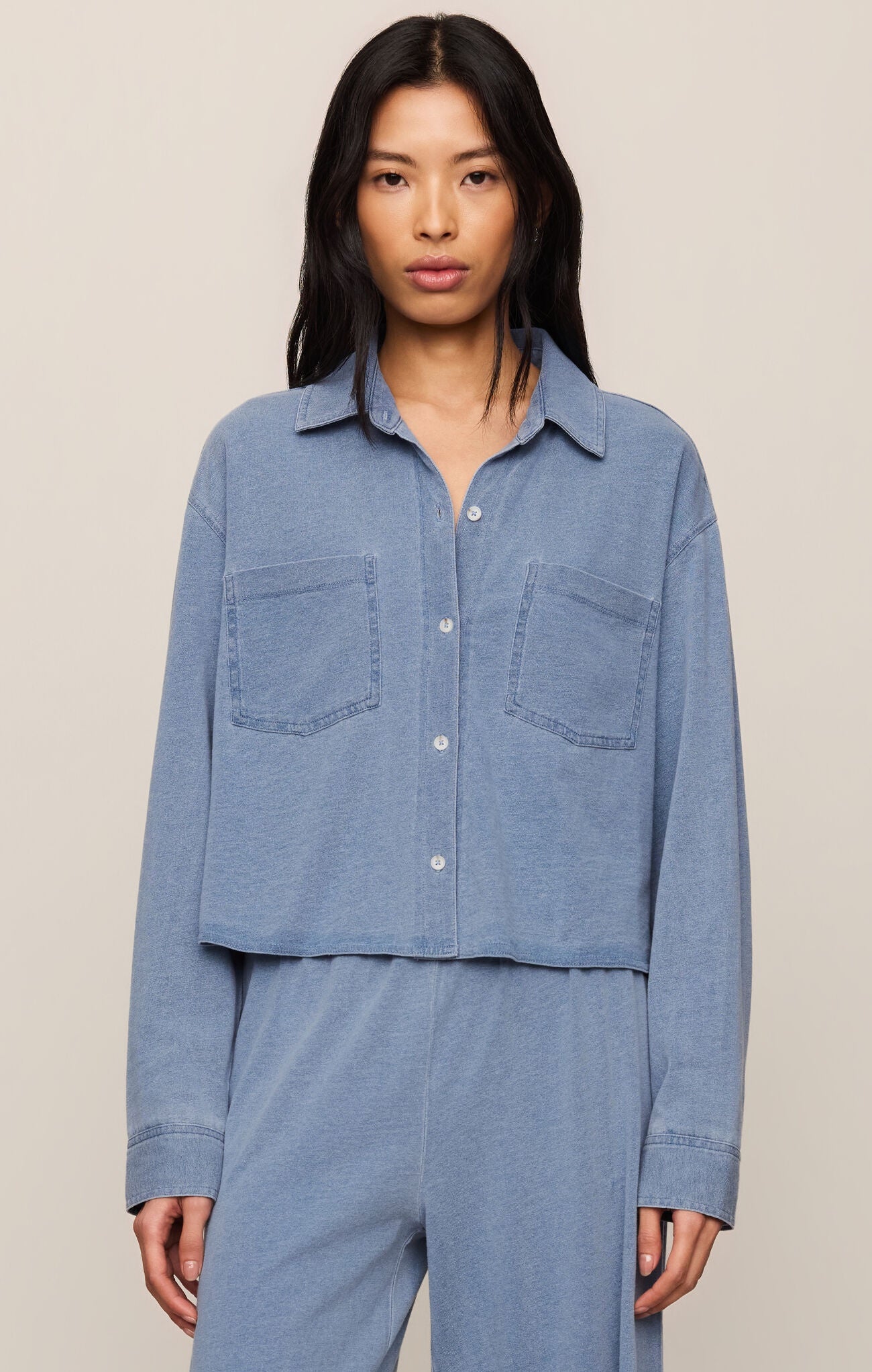 Z Supply | Cropped Reese Denim Button Up | Vagabond | Apparel | Boutique