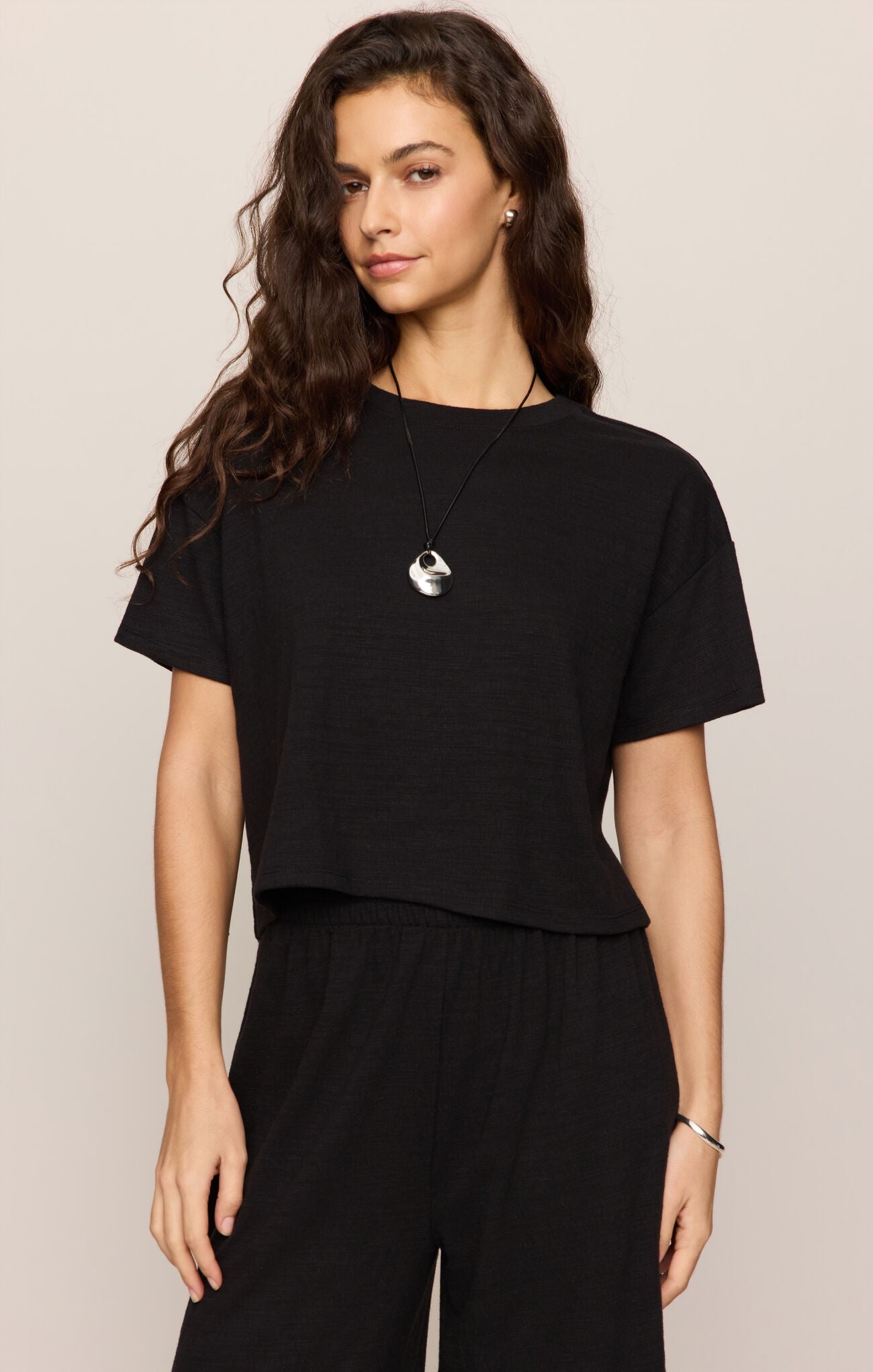 Z Supply | Sway Textured Cropped Tee | Vagabond | Apparel | Boutique