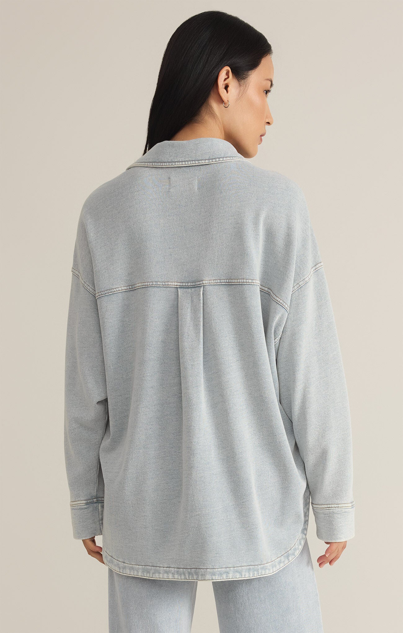 Z Supply All Day Knit Denim Jacket | Washed Indigo | Vagabond Apparel Boutique