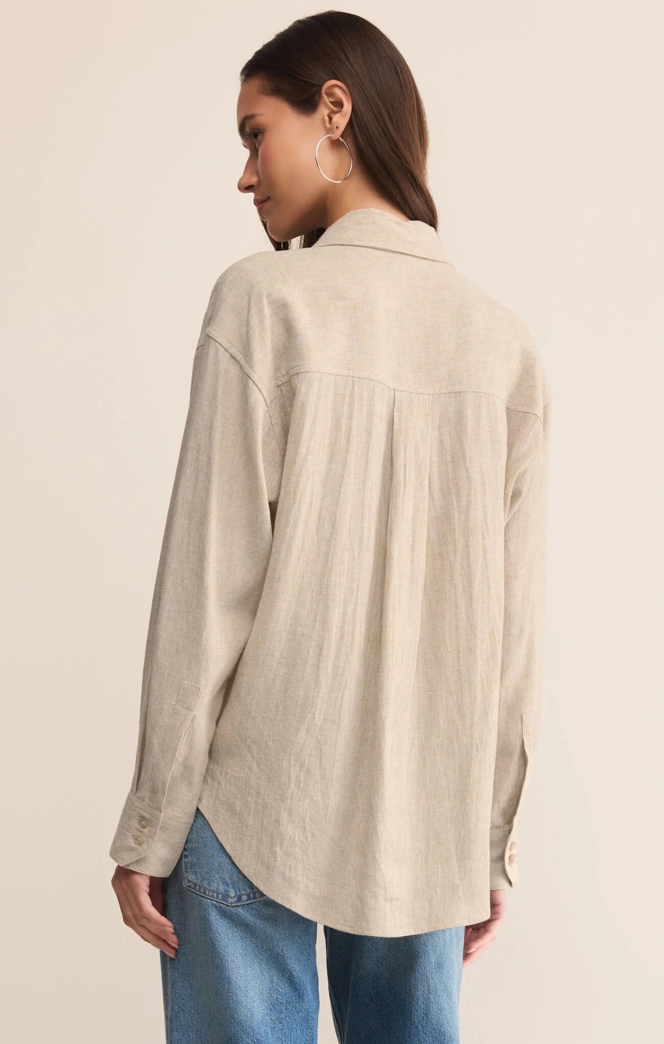 Z Supply | Alfie Button Up Shirt | Flax | Vagabond | Apparel | Boutique