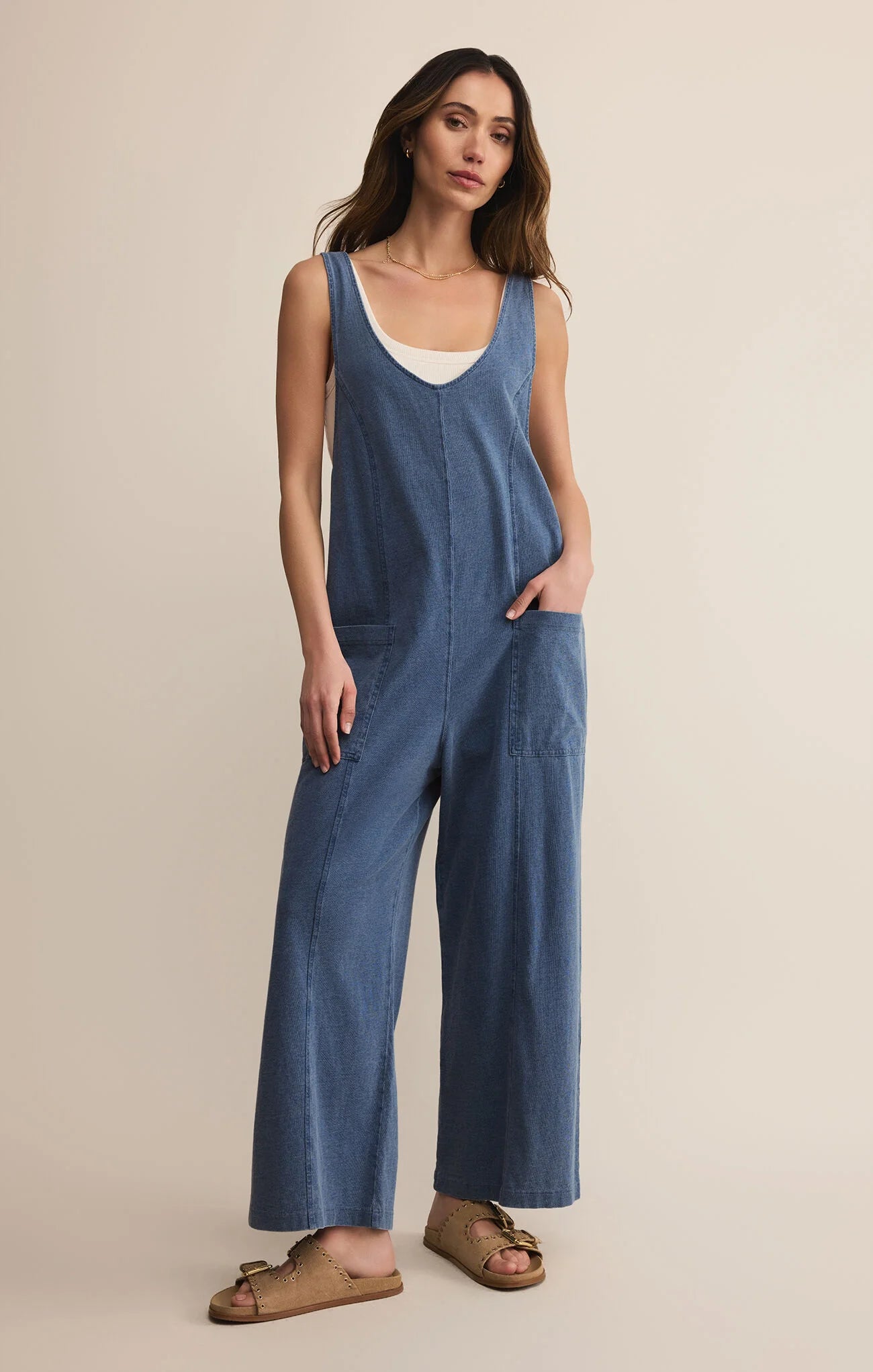 Z Supply | Brasila Denim Jumpsuit | Vagabond | Apparel | Boutique