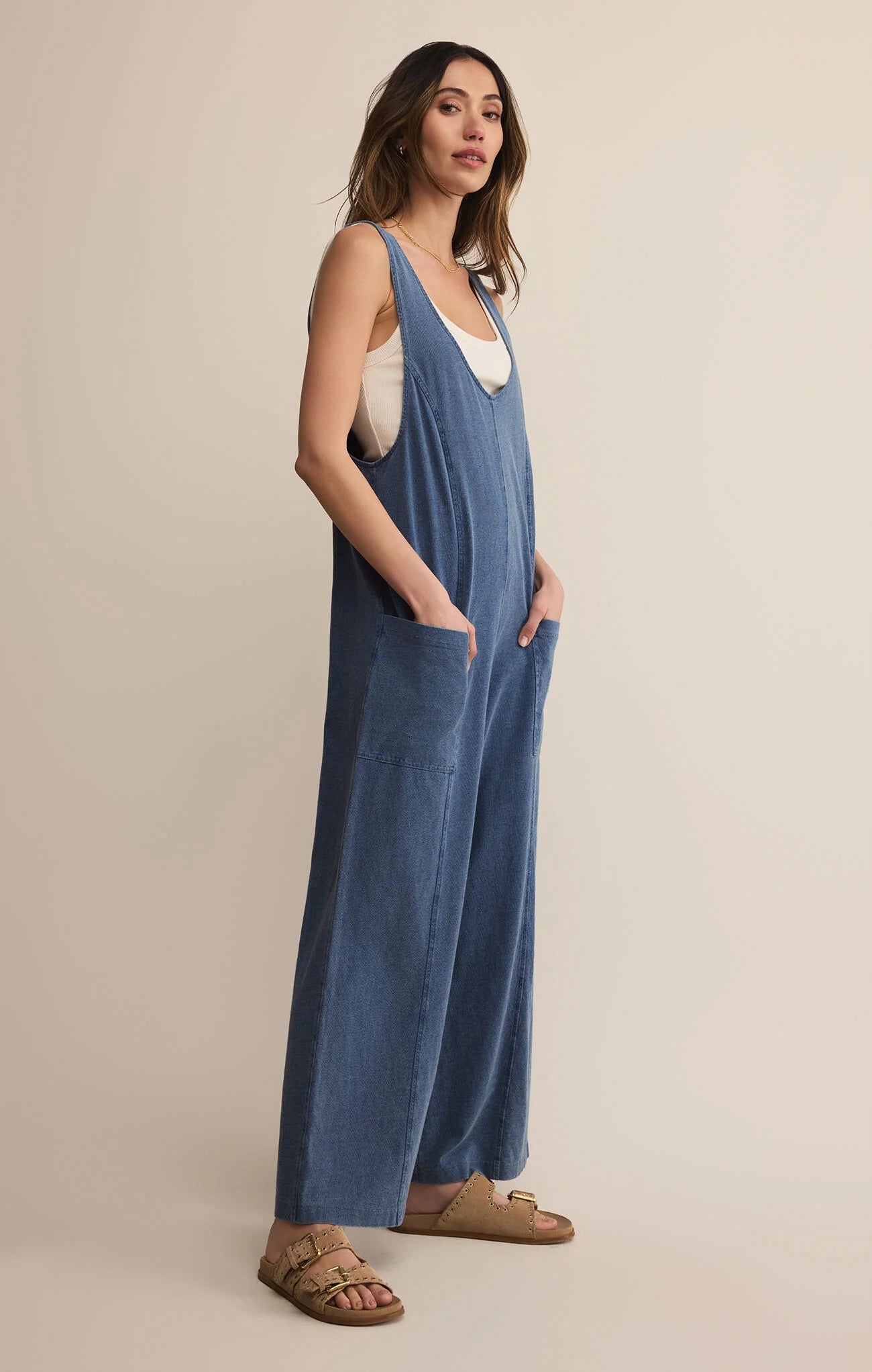 Z Supply | Brasila Denim Jumpsuit | Vagabond | Apparel | Boutique