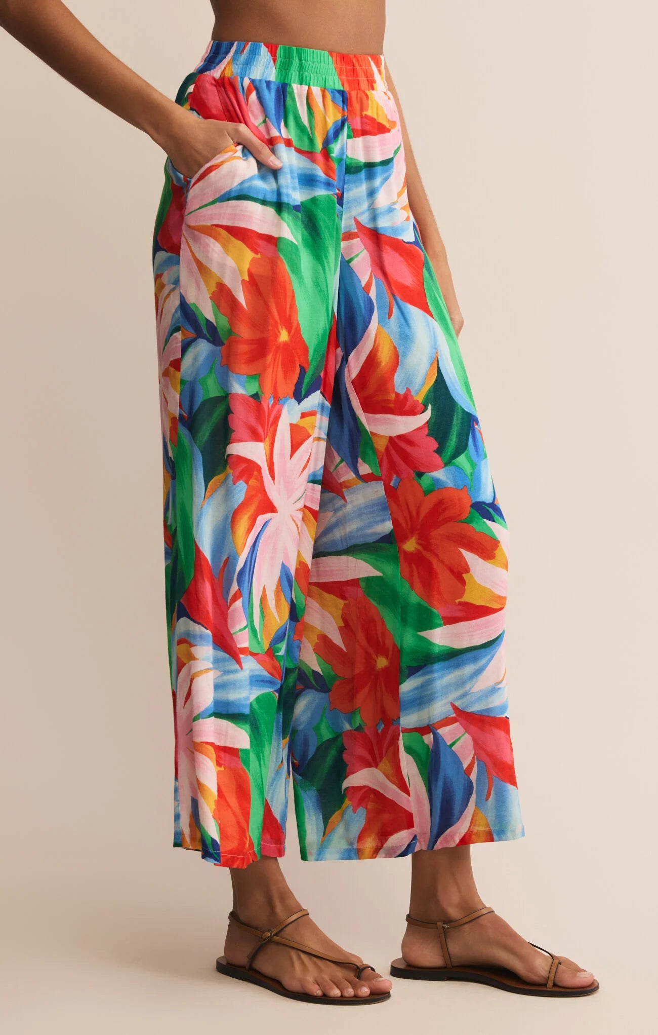 Z Supply | Dante Villa Floral Pant | Multi | Side | Vagabond Apparel Boutique