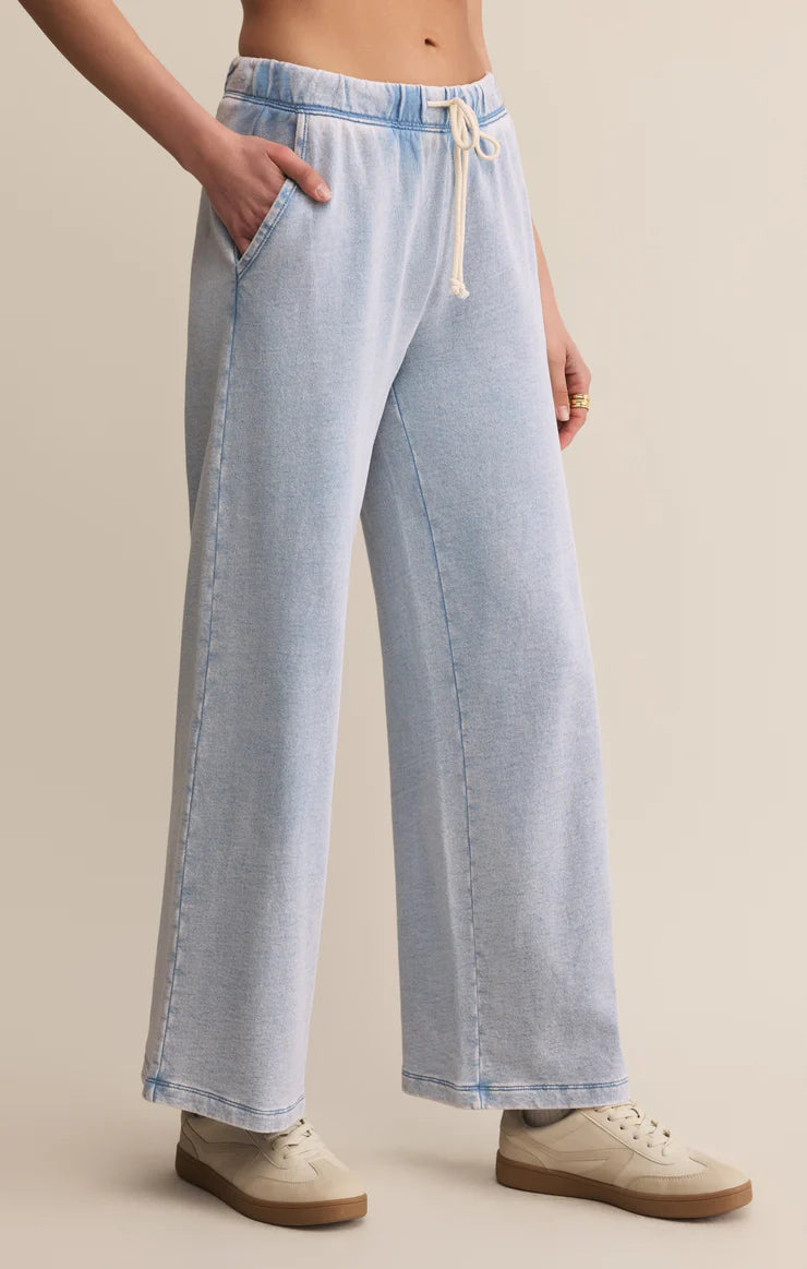 Z Supply | Hunter Knit Denim Pant | Washed Indigo | Side | Vagabond | Apparel | Boutique