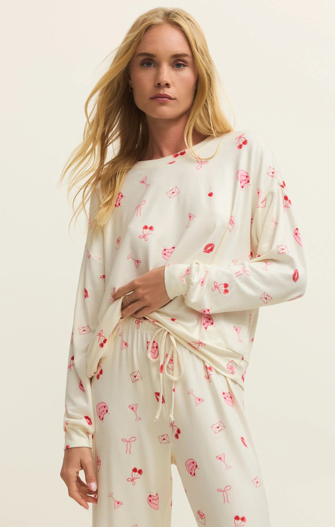 Z Supply |Mira Sweet Things LS Top | Model | Vagabond | Apparel | Boutique