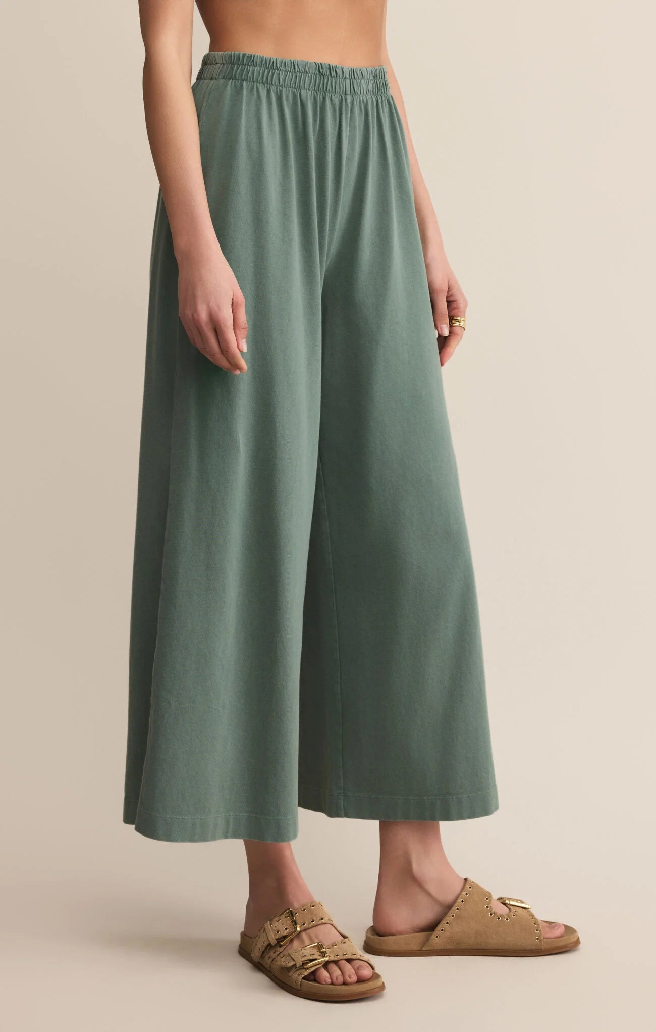 Z Supply | Scout Jersey Flare Pant | Hunter Green | Vagabond | Apparel | Boutique