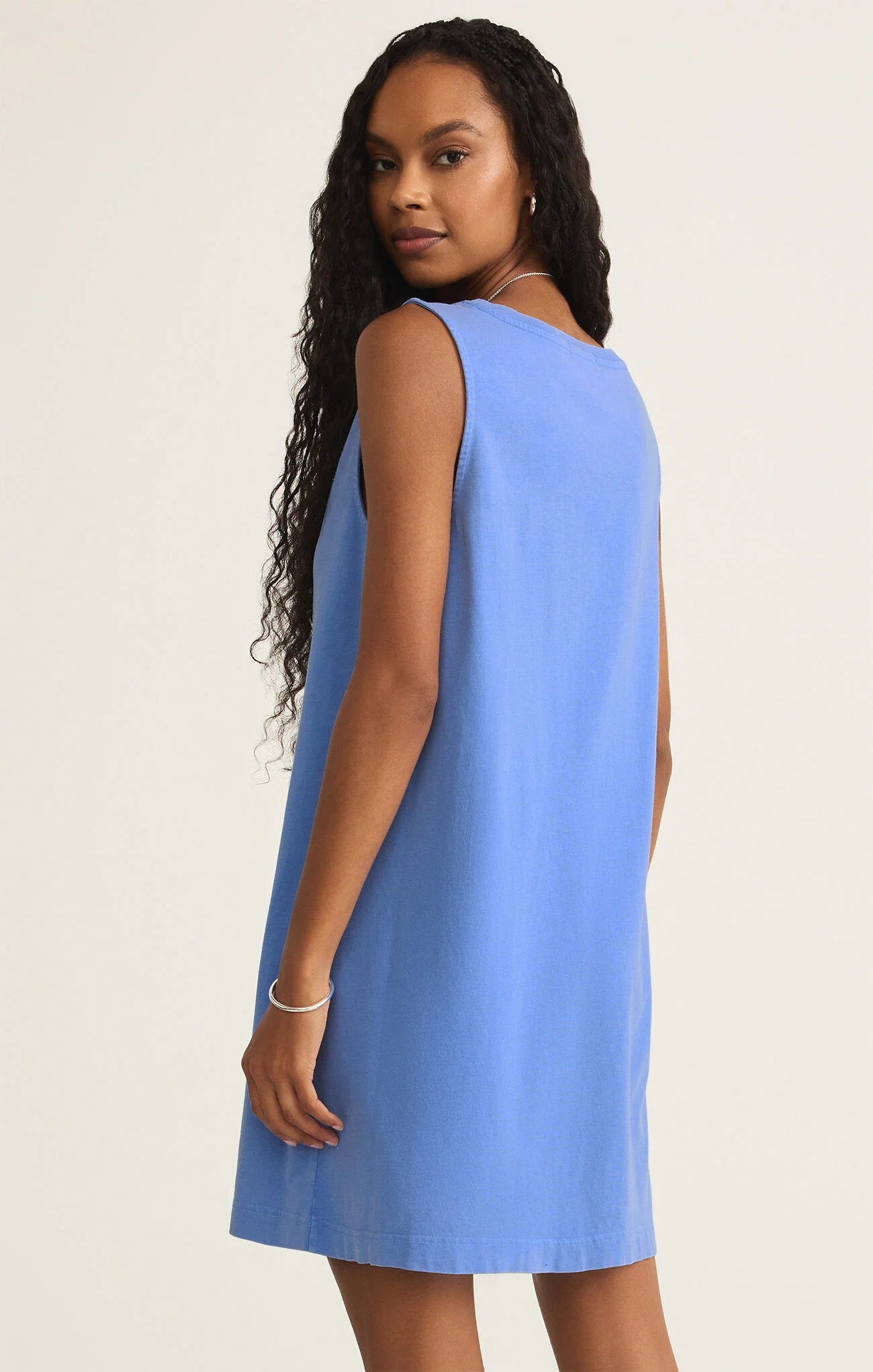 Z Supply | Sloane V-Neck | Mini Dress | Bay Blue | Vagabond | Apparel | Boutique