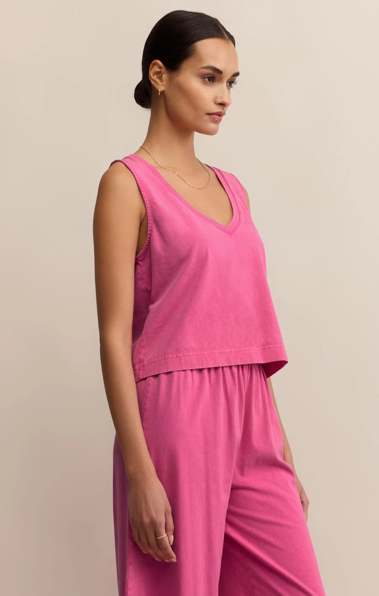 Z Supply | Sloane V-Neck Top | Island Pink | Vagabond | Apparel | Boutique