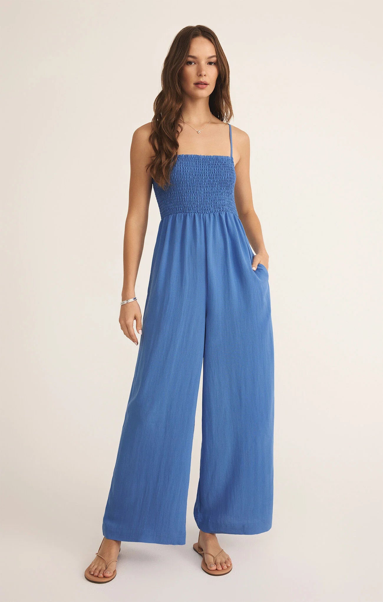Z Supply | Beachside | Jumpsuit | Bay Blue | Vagabond | Apparel | Boutique