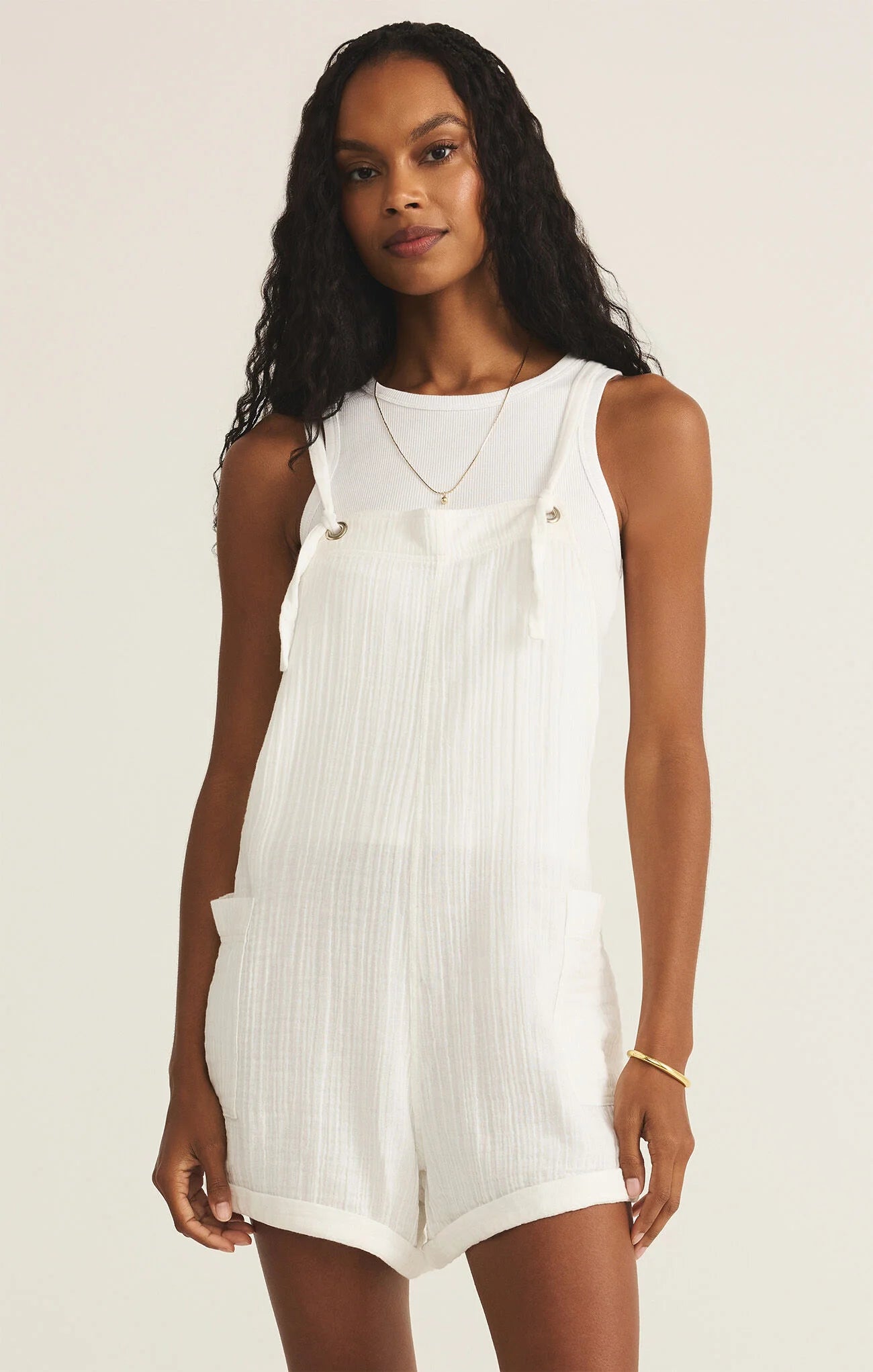 Z Supply | Montague Airy Romper | White | Vagabond | Apparel | Boutique