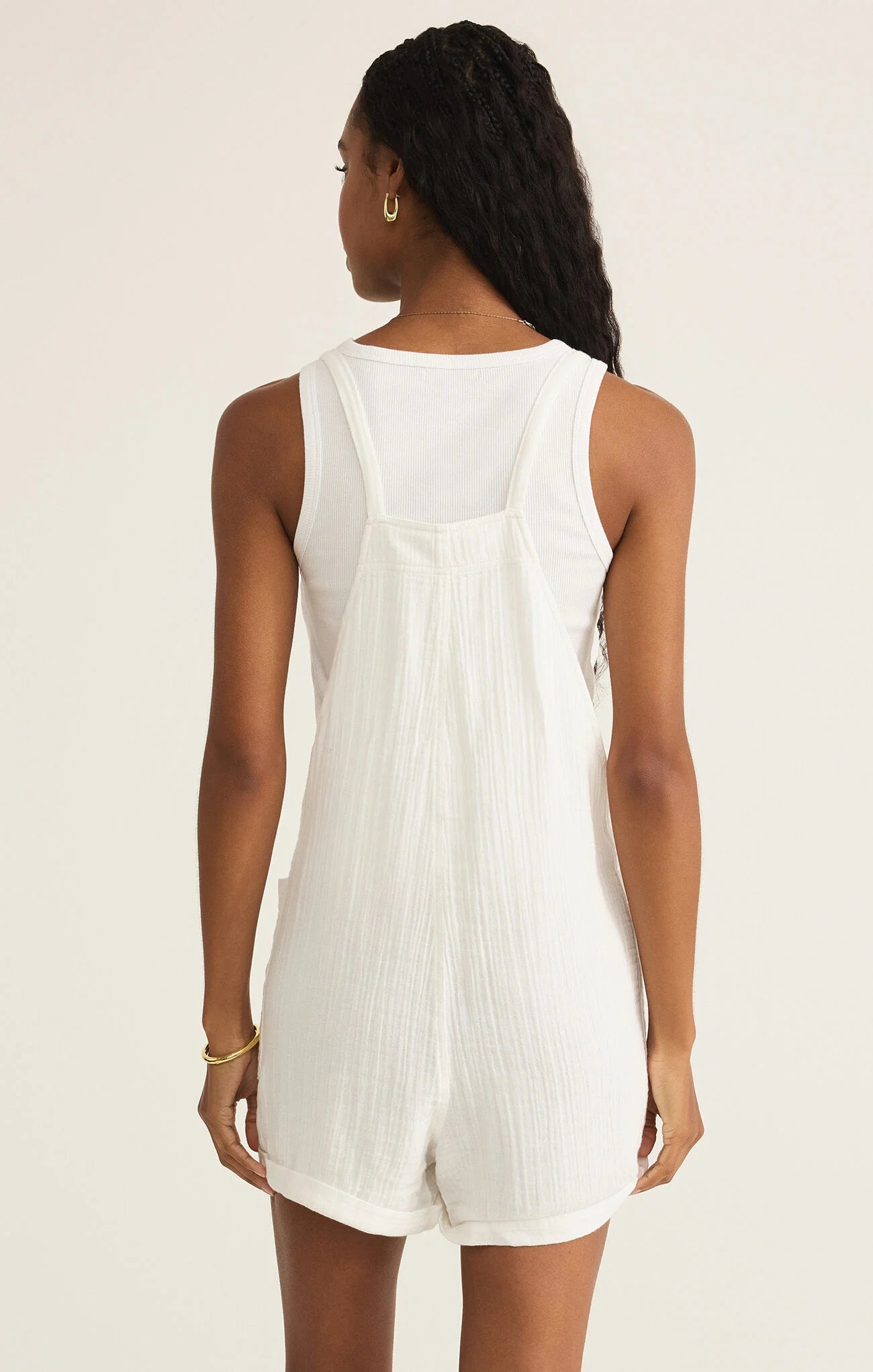 Z Supply | Montague Airy Romper | White | Back | Vagabond | Apparel | Boutique