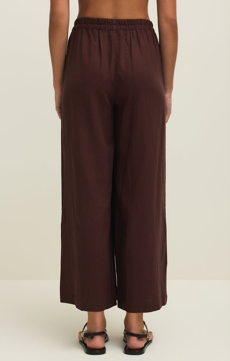 Z Supply | Scout Linen Pant | Chocolate Cherry | Back | Vagabond Apparel | Boutique