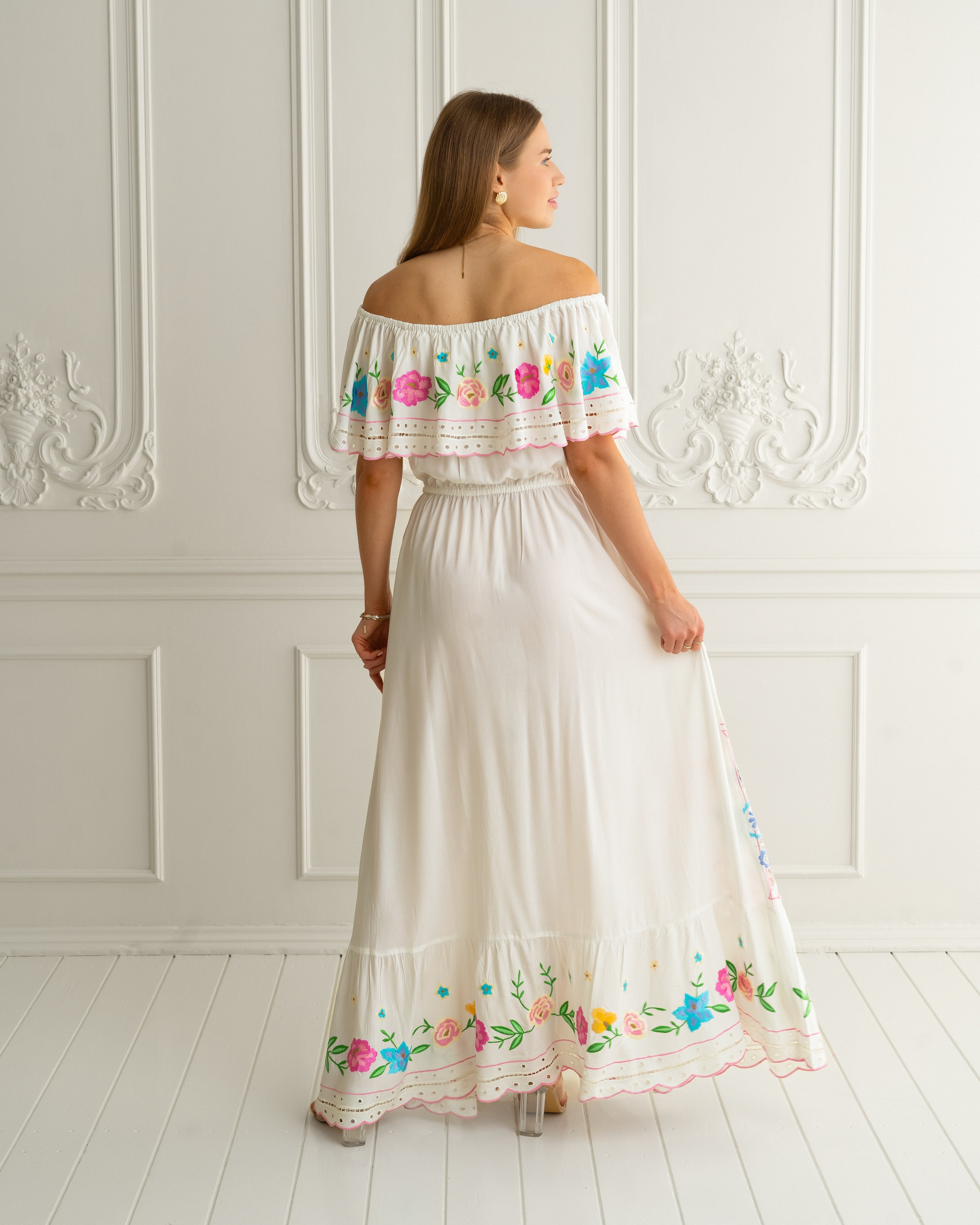 Zaimara | Sevilla Off The Shoulder | Back | Model | Vagabond | Apparel | Boutique