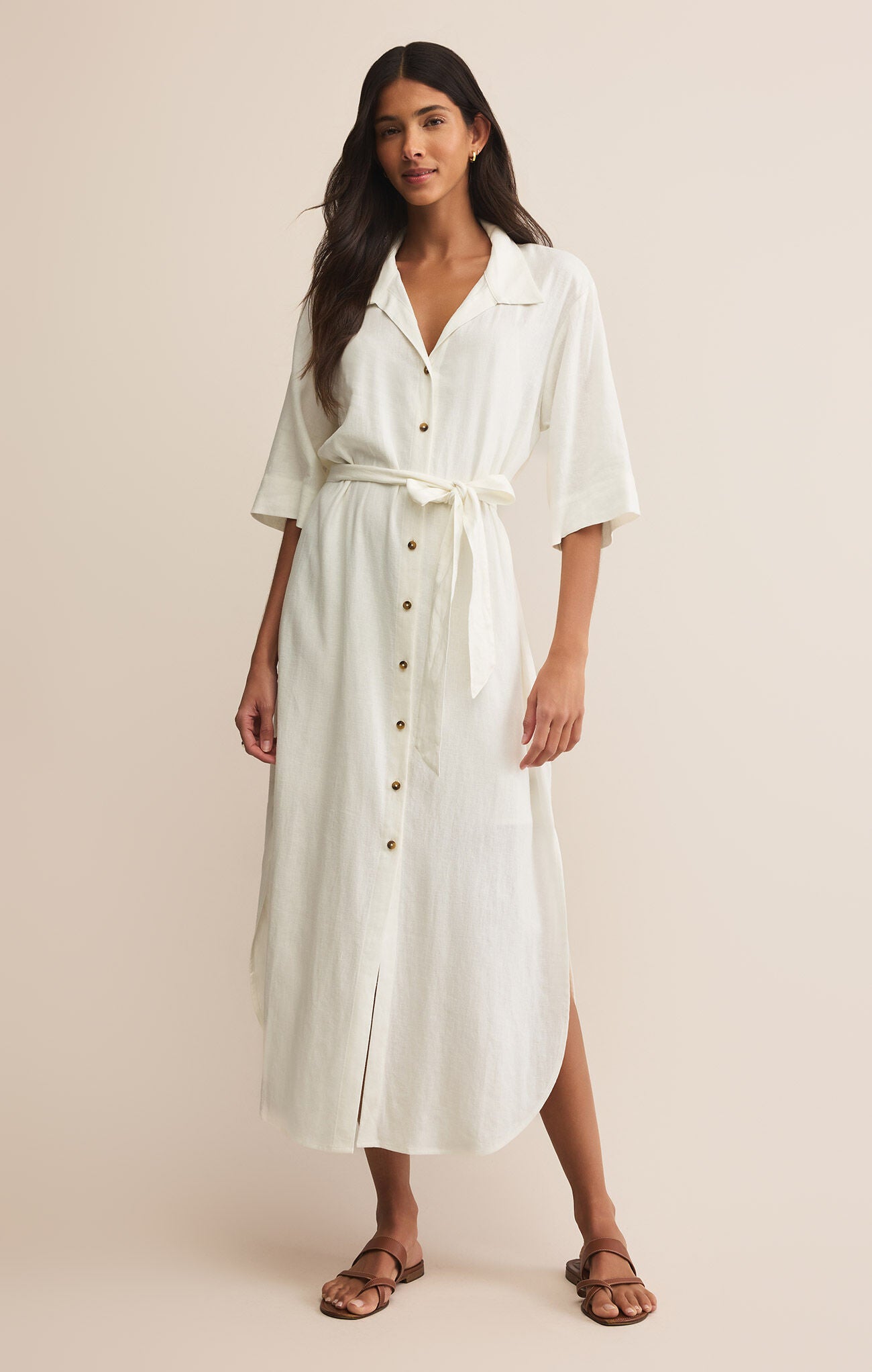 Z Supply Brise Linen Midi Dress | Vagabond Apparel Boutique