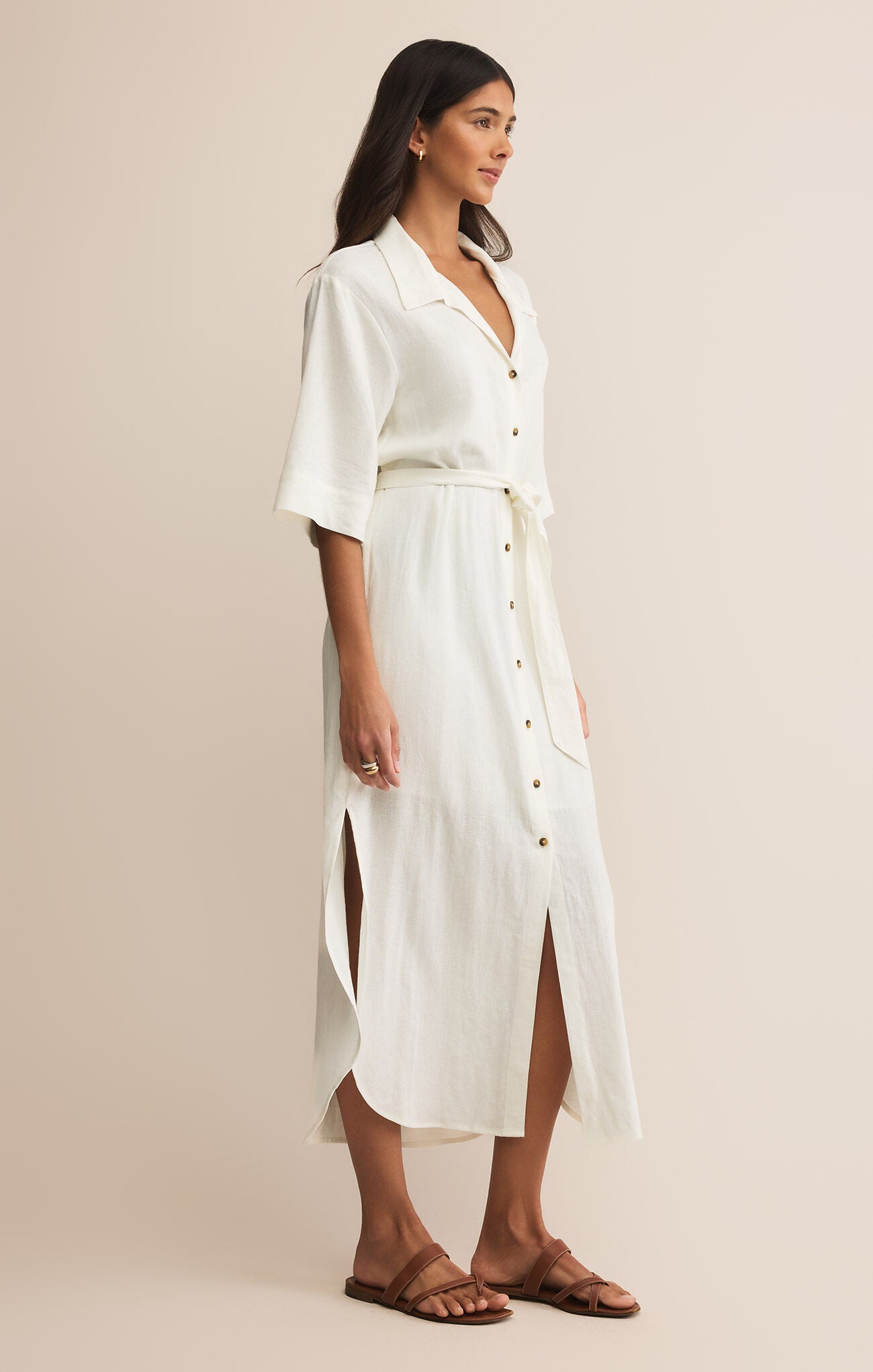 Z Supply Brise Linen Midi Dress | Vagabond Apparel Boutique