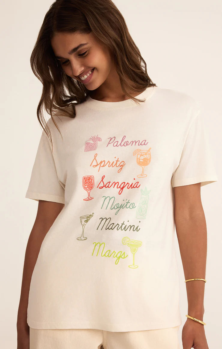 Z Supply Cocktails Boyfriend Tee | Vagabond Apparel Boutique