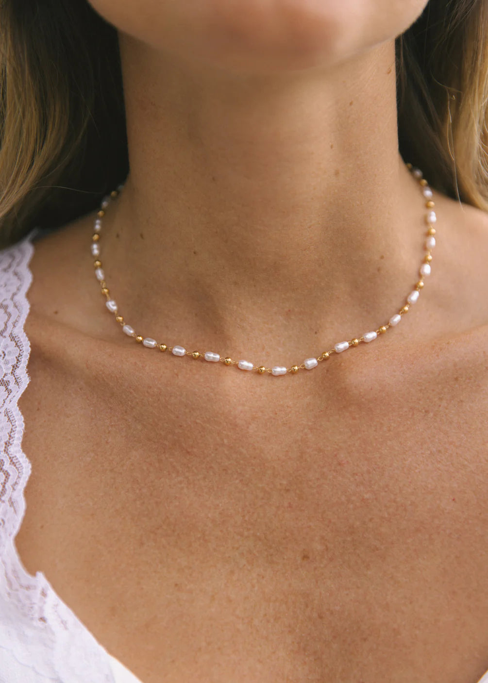 Logan Tay Dainty Pearl Chain | Vagabond Apparel Boutique