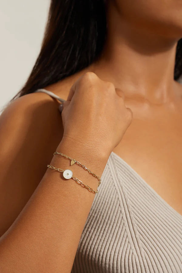 Eklexic Heart Charm Paperclip Bracelet | Vagabond Apparel Boutique