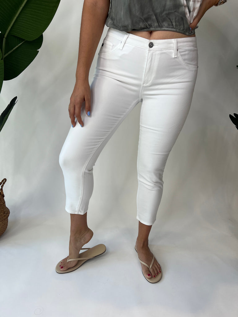 AG Jeans Prima Crop White  | Vagabond Apparel Boutique