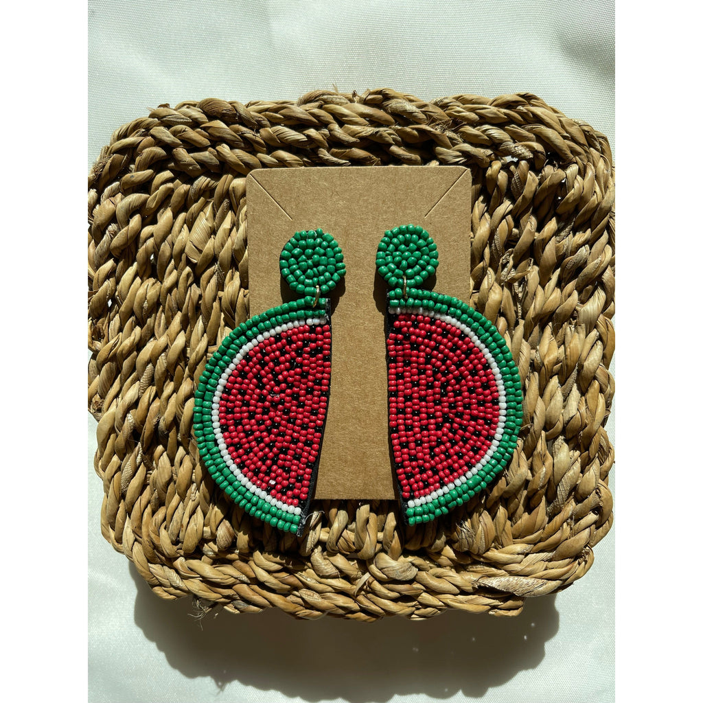 GSA Watermelon Beaded Earrings