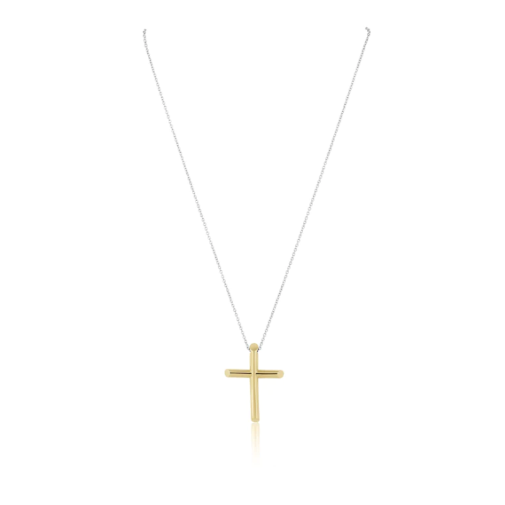 Sahira Two Tone Cross Necklace