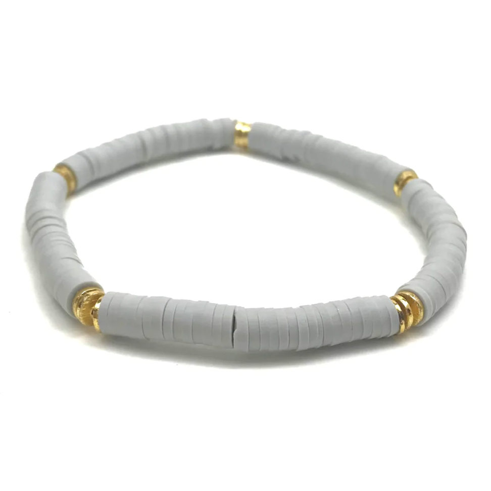 Silver Girl Mini Heishi Bracelet