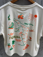 5801 Print House | Florida Map Crop Top | Back | Vagabond | Apparel | Boutique