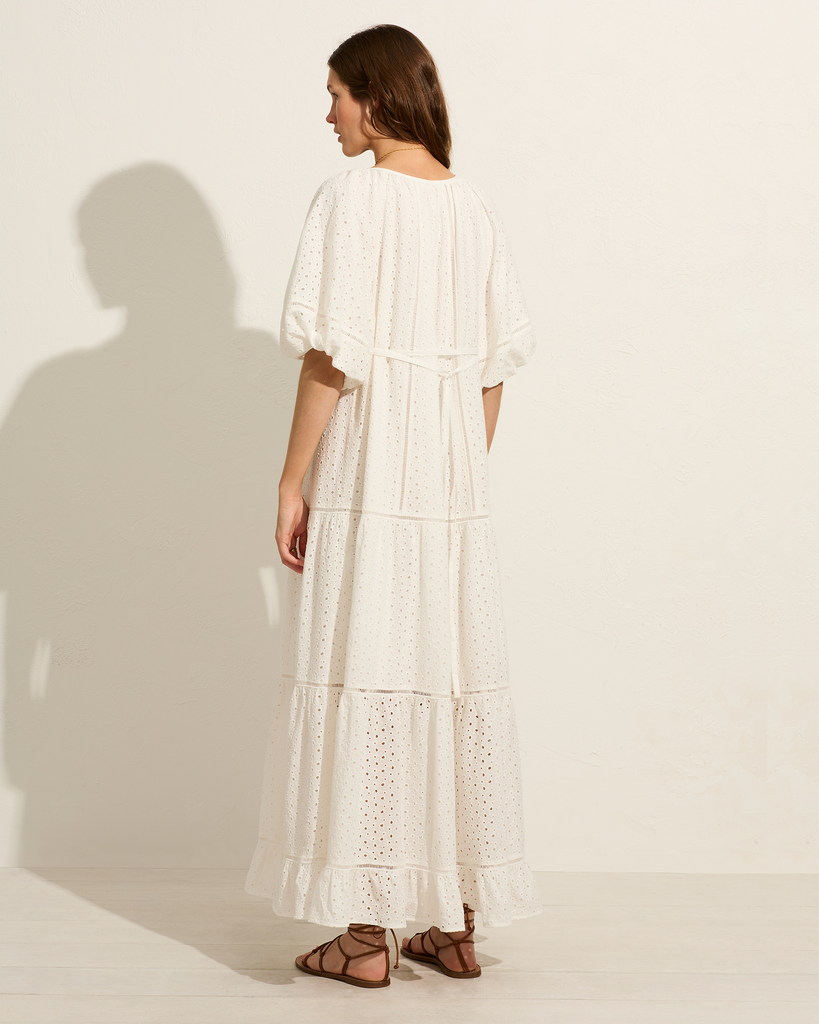 Auguste Alannah Embroidered Maxi Ivory