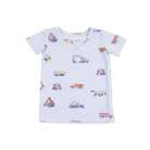Angel Dear | Construction Vehicles Short Sleeve Lounge Set | Top | Vagabond | Apparel | Boutique