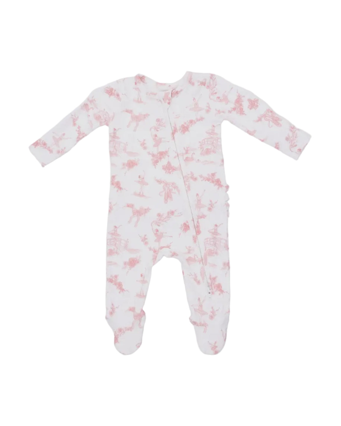 Angel Dear | Ballet Toile 2 Way Ruffle Back Zip Footie | Vagabond | Apparel | Boutique