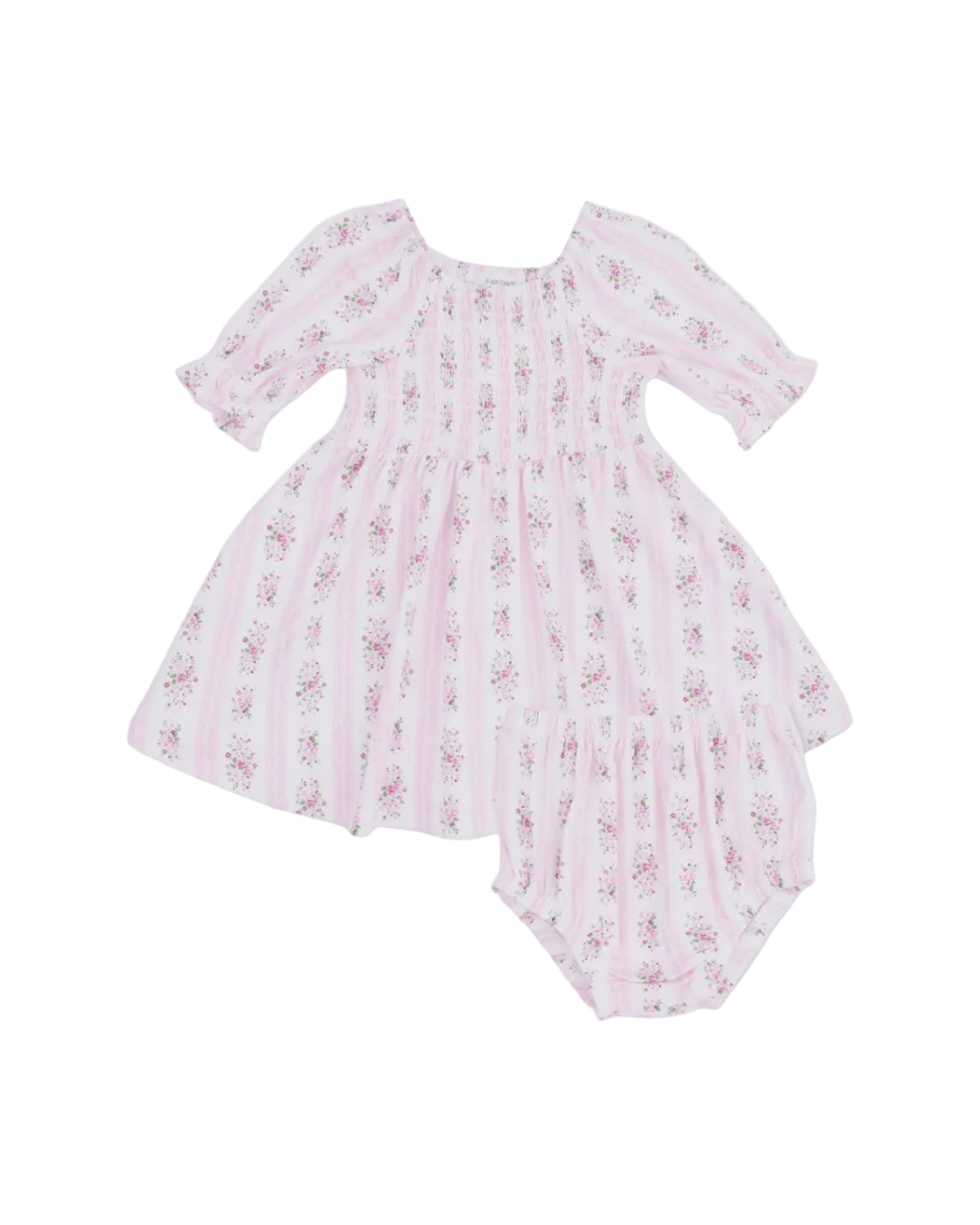 Angel Dear | Bella Rose Stripe Jennifer Dress/Bloomer | Vagabond | Apparel | Boutique