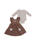 Angel Dear |  Hazel Floral Pinafore Dress/Long Sleeve Bodysuit | Vagabond | Apparel | Boutique