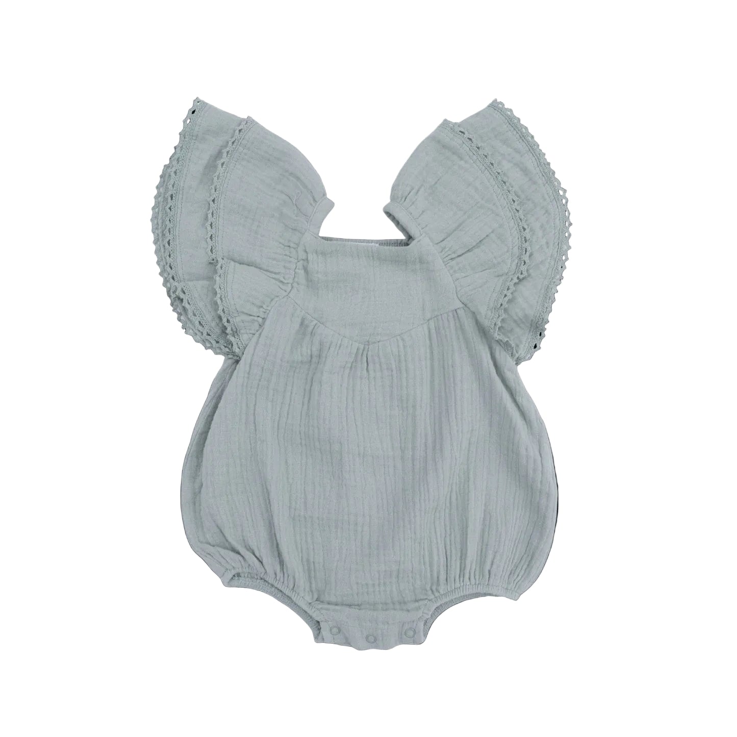 Angel Dear | Solid Muslin Jadeite V Neck Bubble | Stock | Vagabond | Apparel | Boutique